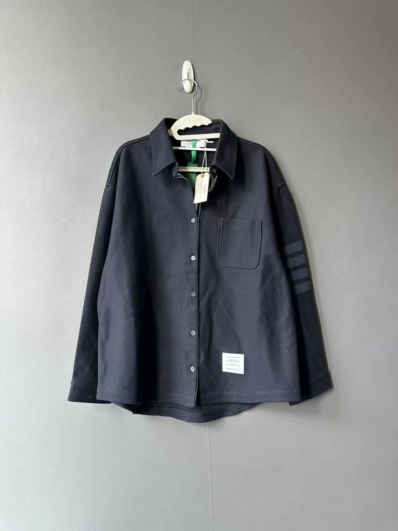 Thom Browne Thom Browne Navy Blue Cuff Jacket - dmc Size US L / EU 52-54 / 3 - 1 Thumbnail