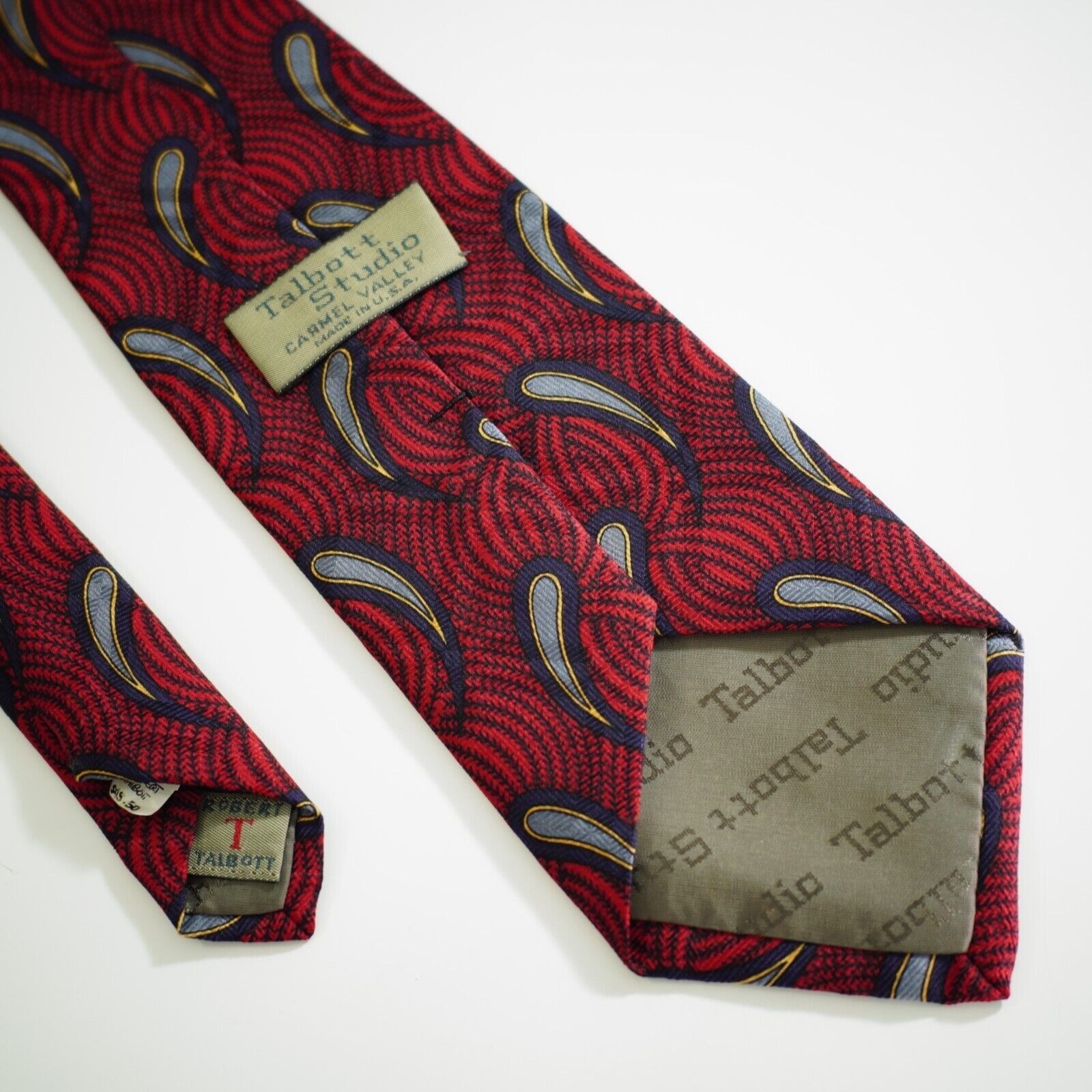 Robert Talbott Robert Talbott Studio Carmel Valley Red Paisley Jacquard Pri Size ONE SIZE - 7 Thumbnail