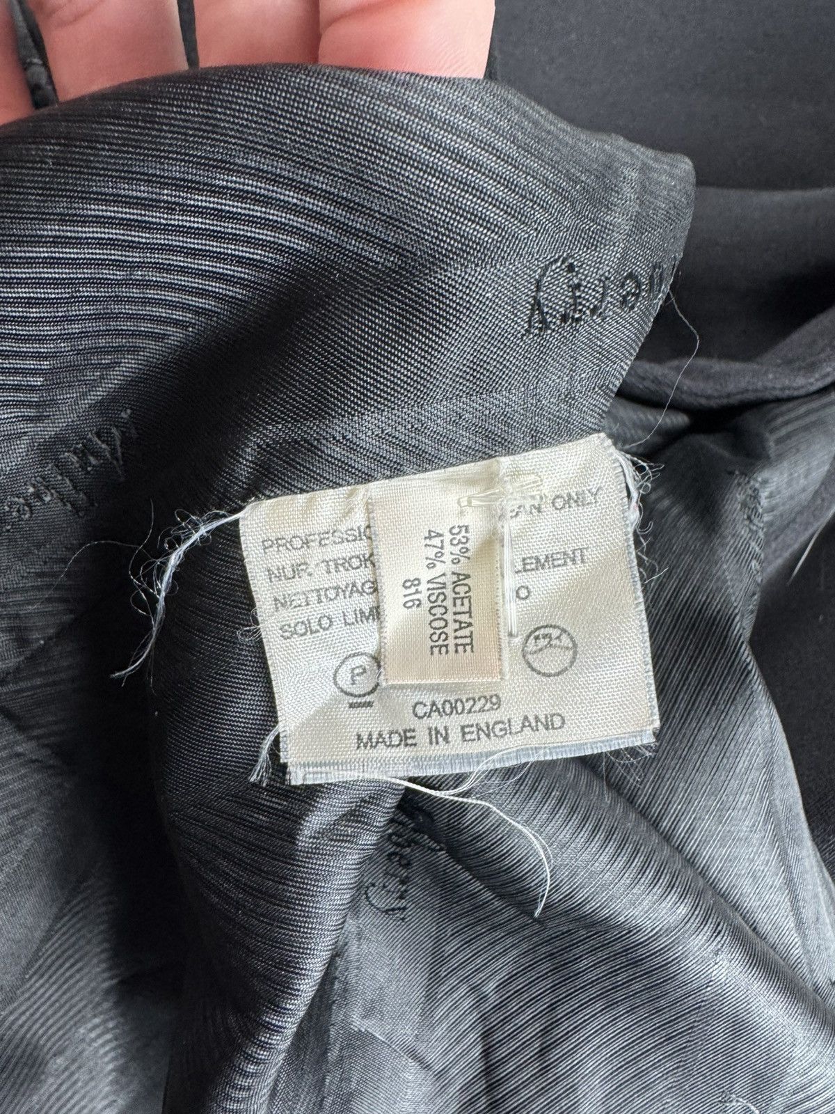 Mulberry MULBERRY 90s Vintage Black Wool Viscose 10 Size Trench Black Coat Jacket Blazer Size M / US 6-8 / IT 42-44 - 12 Thumbnail