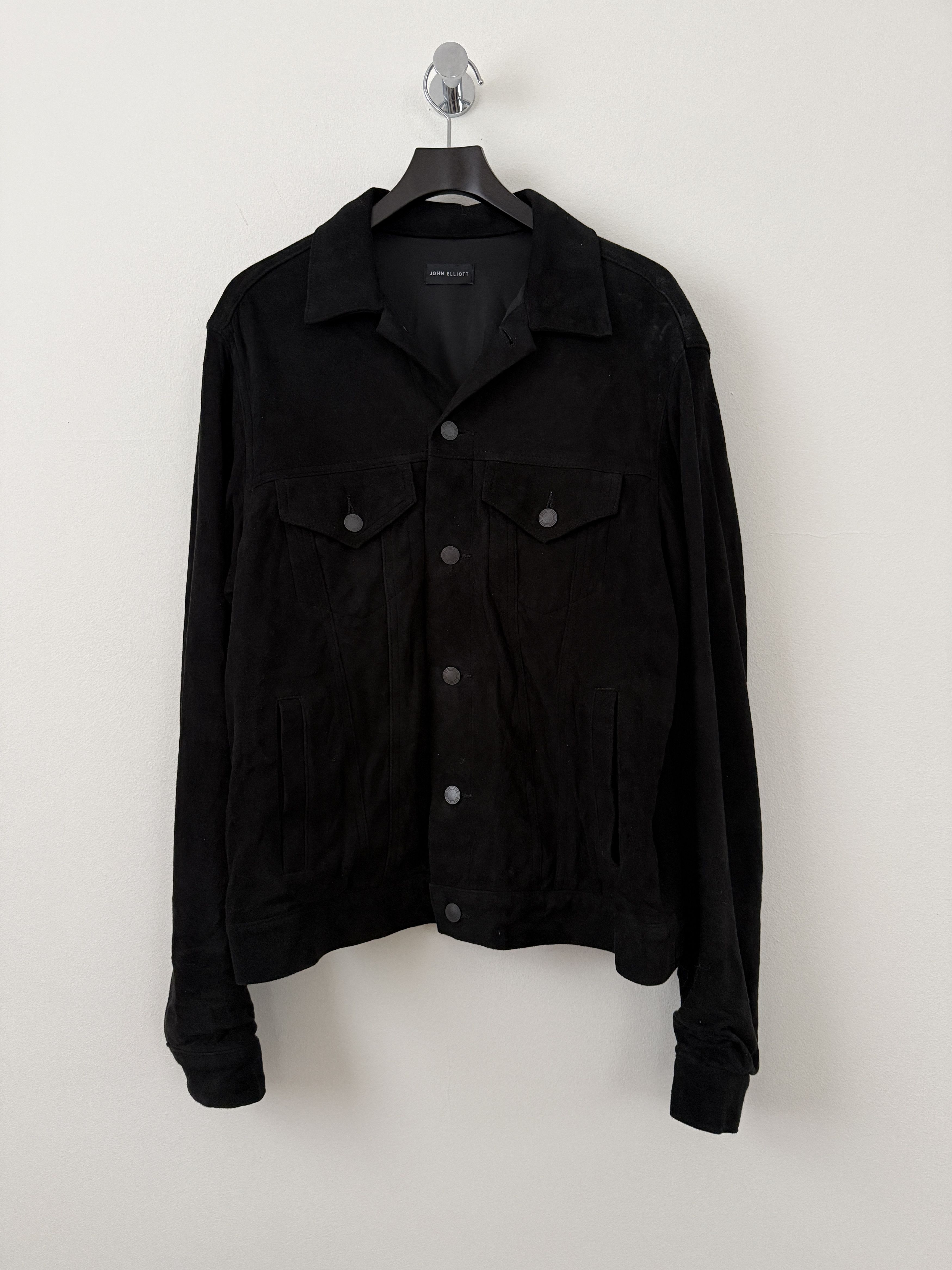 John Elliott Lamb Leather Trucker Jacket Size US L / EU 52-54 / 3 - 1 Thumbnail