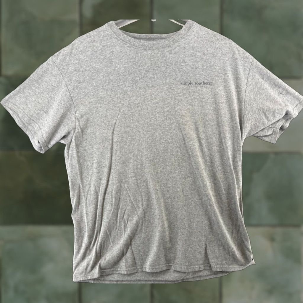 Vintage Simply Southern Womens TShirt Large Gray Shells Lantern Watch The Sea Size L / US 10 / IT 46 - 1 Thumbnail
