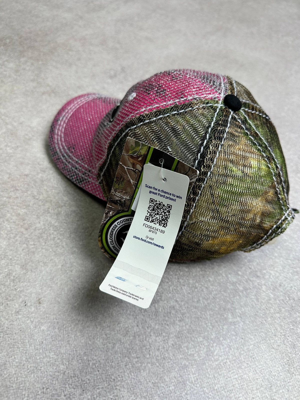 NASCAR NWT Vintage Nascar Ford 3D Camo Y2K Cap Os Size ONE SIZE - 4 Thumbnail