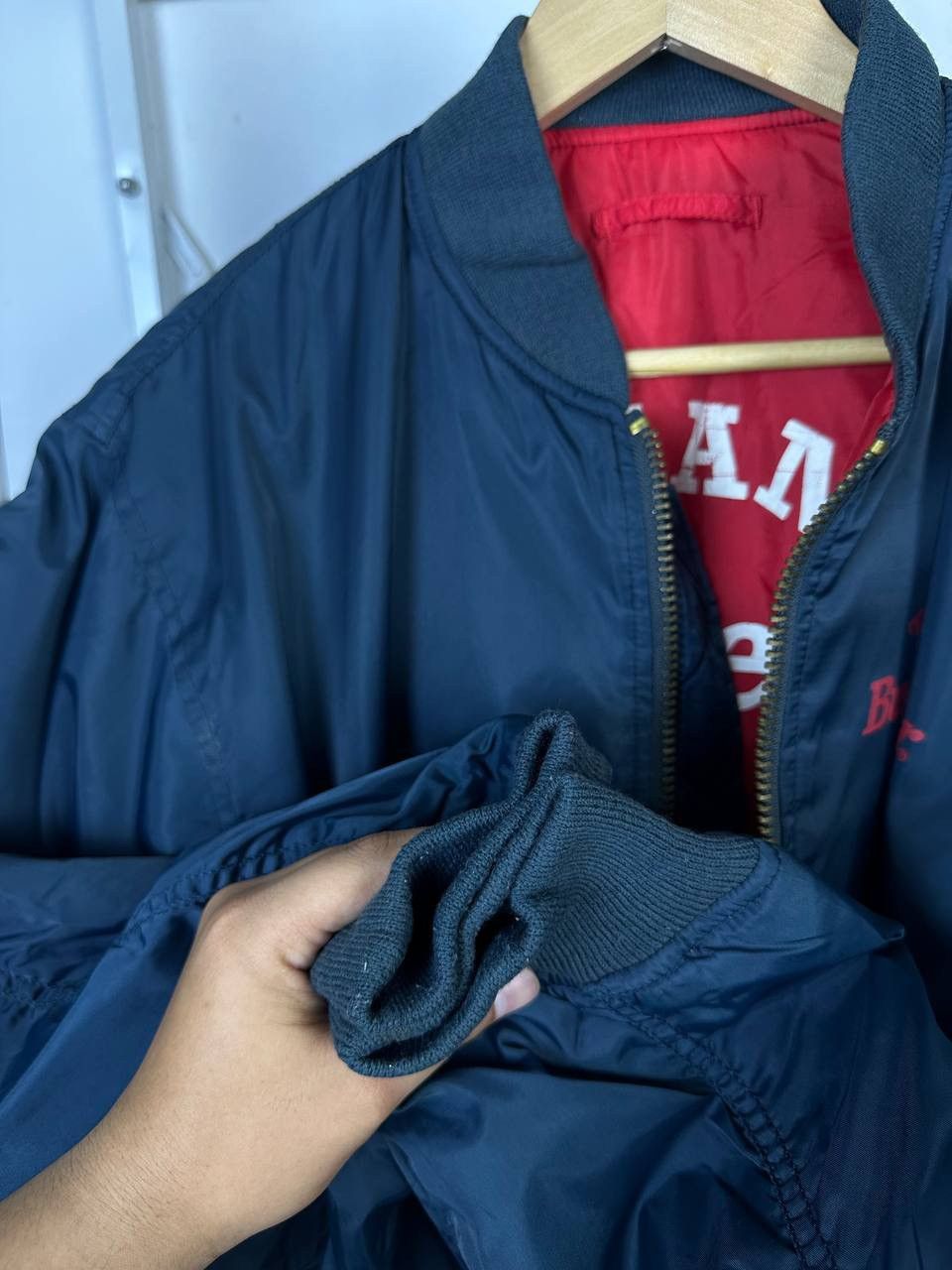 Budweiser × Vintage Vintage Team Budweiser Reversible MA-1 Bomber (Pit 24.5) Size US M / EU 48-50 / 2 - 8 Thumbnail