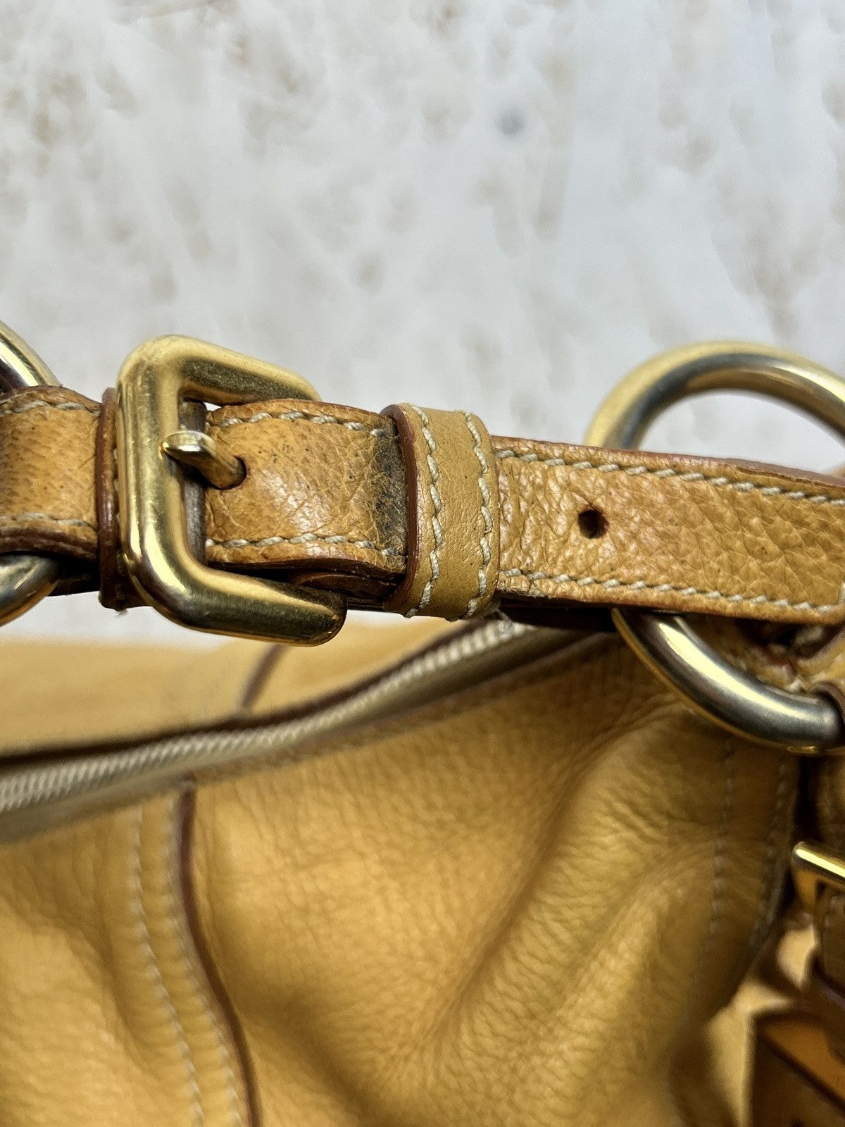Prada Prada Deerskin Leather Handbag Shoulder Bag Size ONE SIZE - 16 Thumbnail