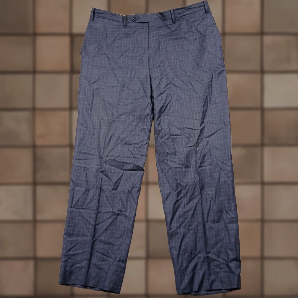 Canali Canali Dress Pants Men's 38 Blue Plaid Wool Luxury Italy Size US 38 / EU 54 - 1 Thumbnail