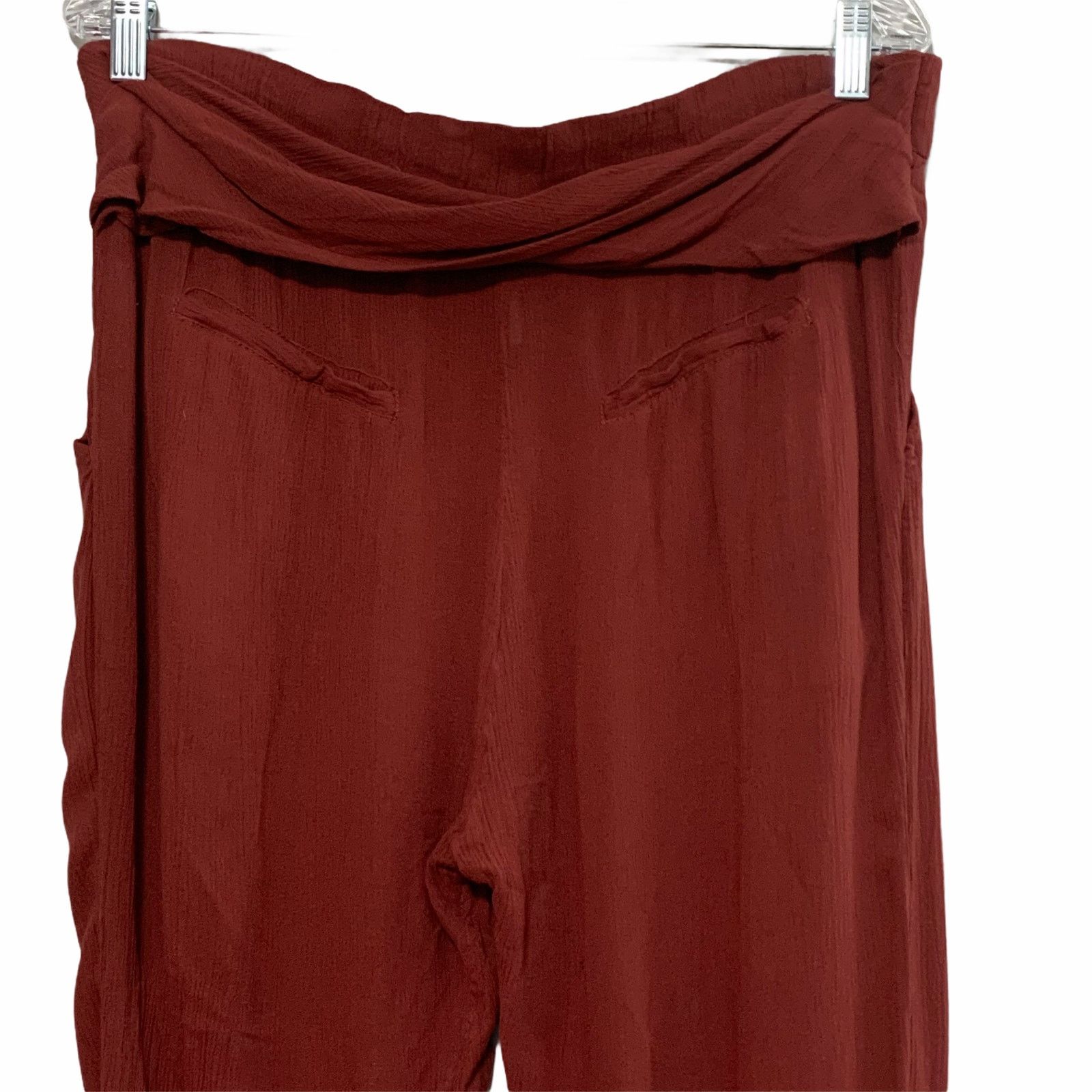 Free People Free People Boho Chic Rust Baggy Harem Pants Sm Cozy Belt Size 28" / US 6 / IT 42 - 6 Thumbnail