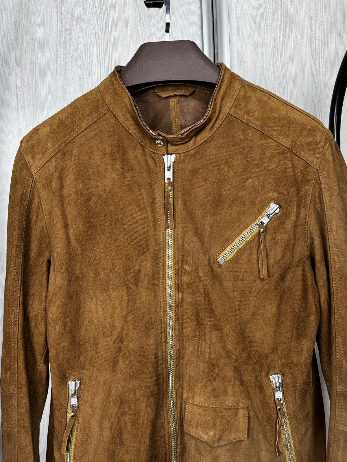 Officina36 Officina 36 brown leather suede biker bomber jacket Size US M / EU 48-50 / 2 - 3 Thumbnail