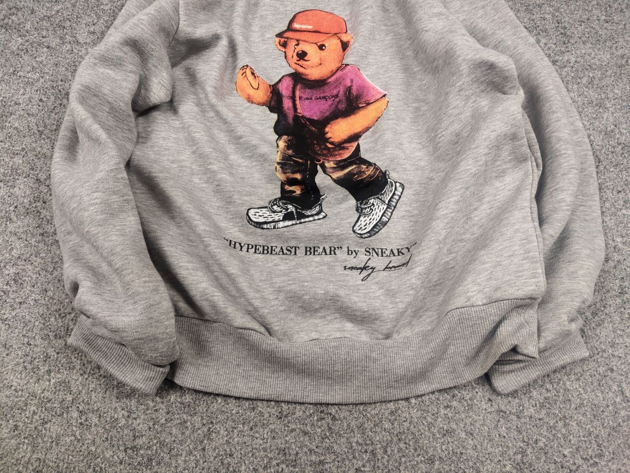 Vintage Sneaky Drip Bear Crew Chek Gray Sweatshirt Supreme Style Size US M / EU 48-50 / 2 - 5 Thumbnail