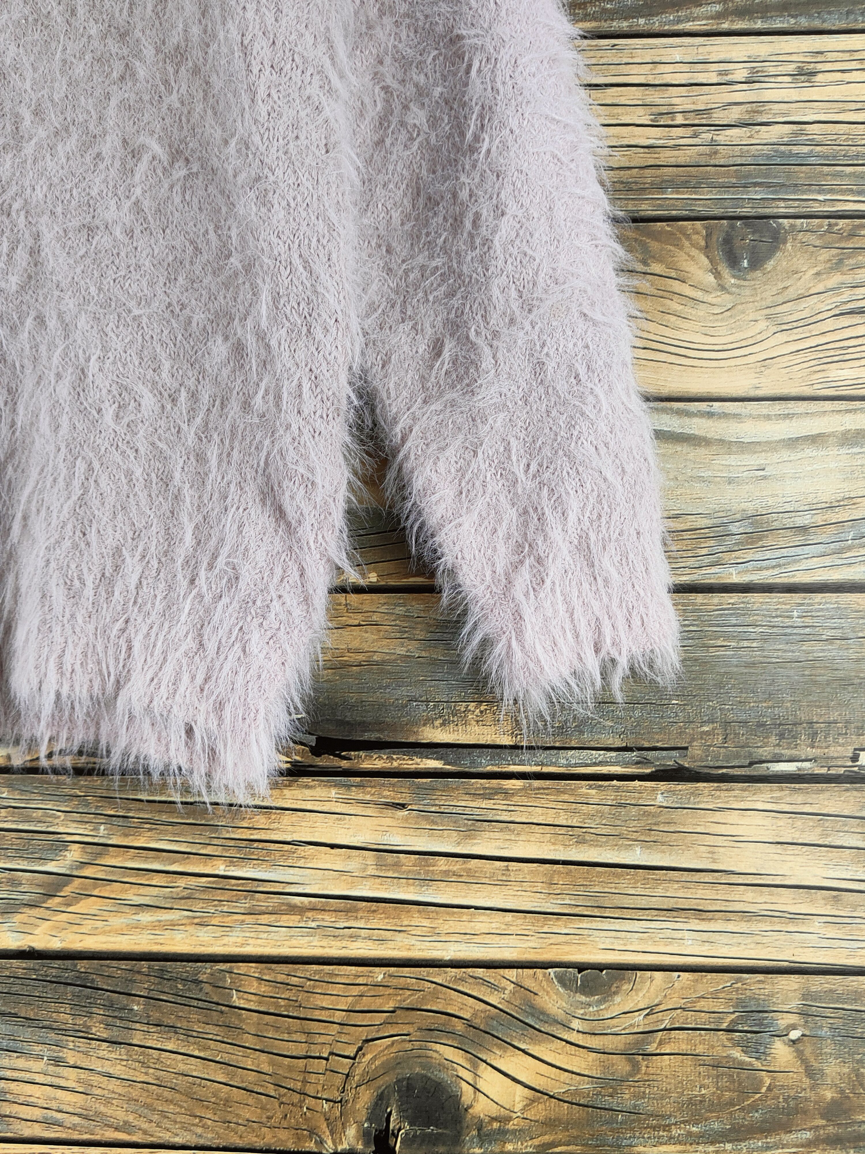Japanese Brand DL Khalita Light Purple Fur Mohair Knitwear #46-547 Size S / US 4 / IT 40 - 6 Thumbnail