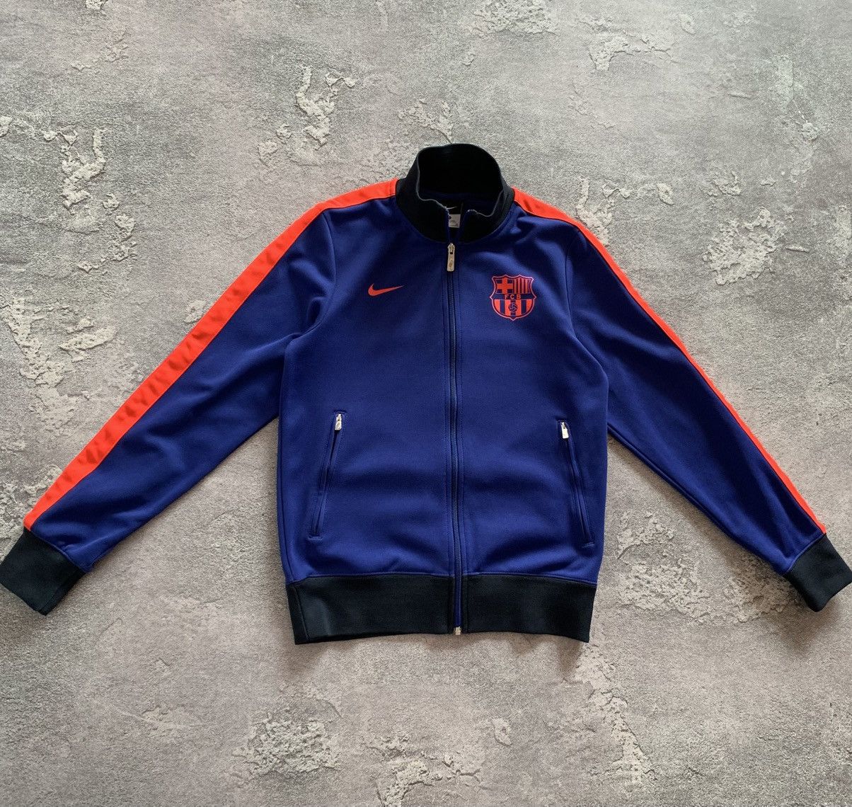 Nike VTG Nike FC Barcelona 2012/13 Soccer Track Jacket Mens Size US S / EU 44-46 / 1 - 1 Thumbnail