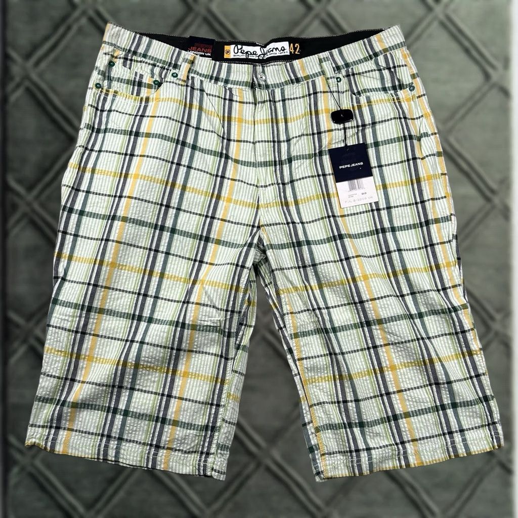 Pepe Jeans Pepe Jeans London Shorts Mens 42 Seersucker Plaid Bermuda Hip Hop 90s Boys Mens Size US 42 / EU 58 - 1 Thumbnail