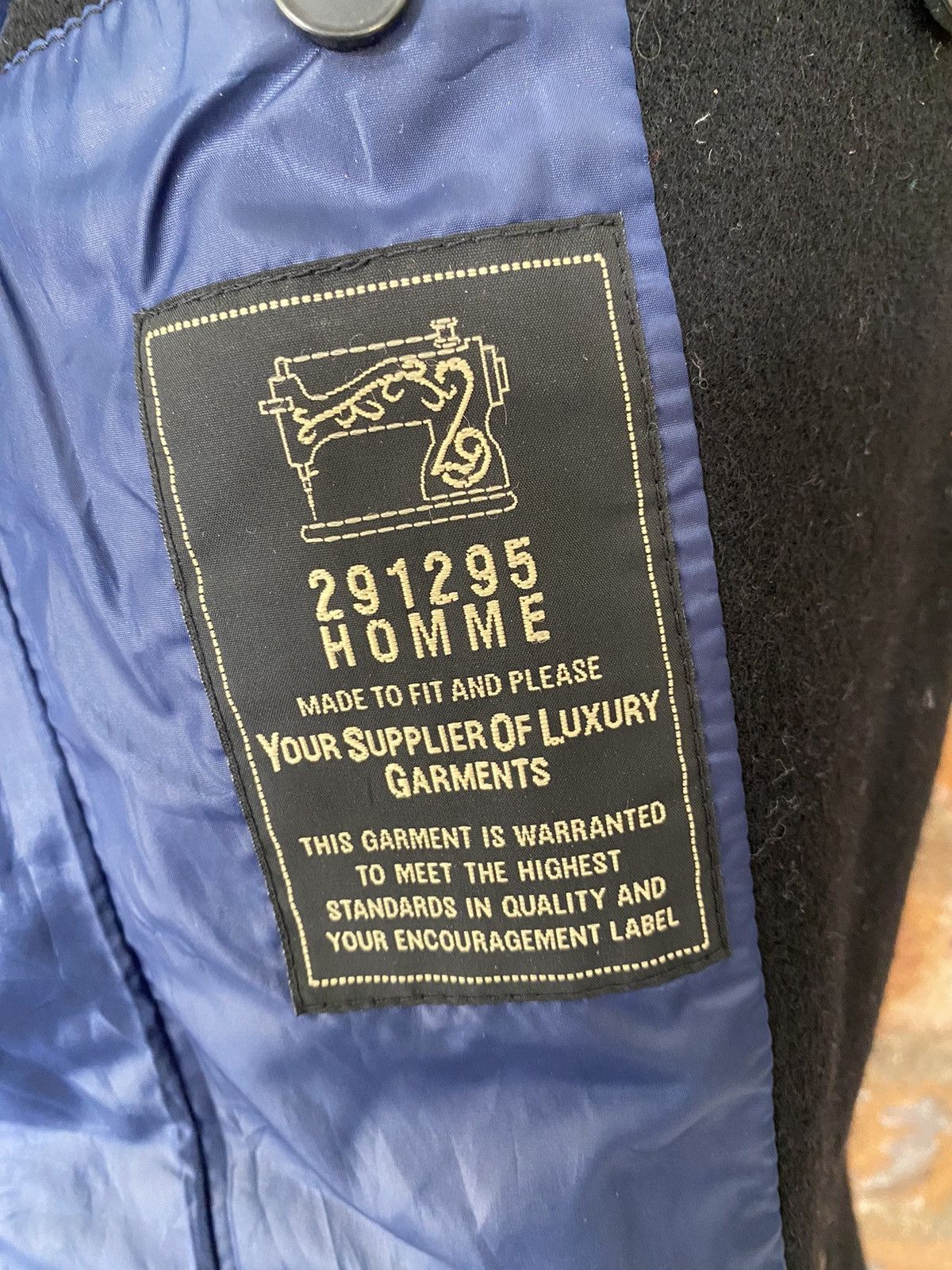 5351 POUR LES HOMMES 2000s 291295= Homme Leather trim zipper wool jacket Size US M / EU 48-50 / 2 - 15 Thumbnail