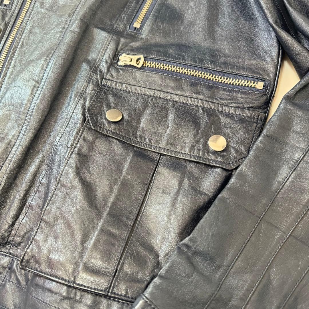 Undercover 07SS navy cow leather jacket 2 Size US M / EU 48-50 / 2 - 5 Thumbnail
