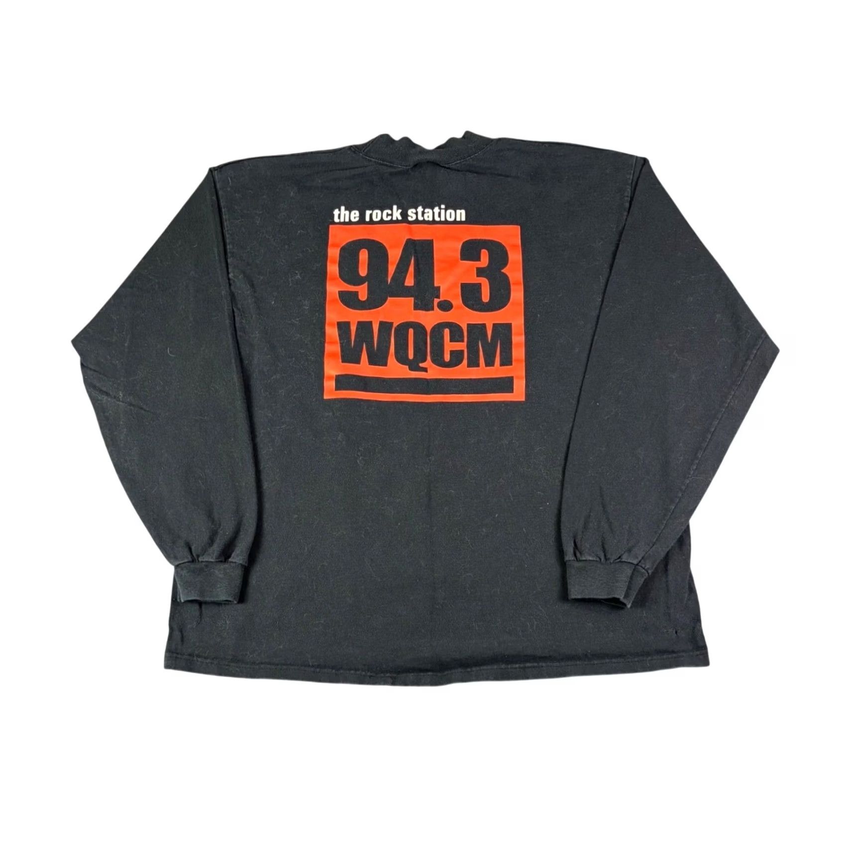 Vintage VINTAGE The Rock Station 94.3 WQCM Black Long Sleeve T Shirt XL Rock 90s Mens Crew Neck Graphic Print Logo 5 Seconds of Summer Size US XL / EU 56 / 4 - 2 Thumbnail