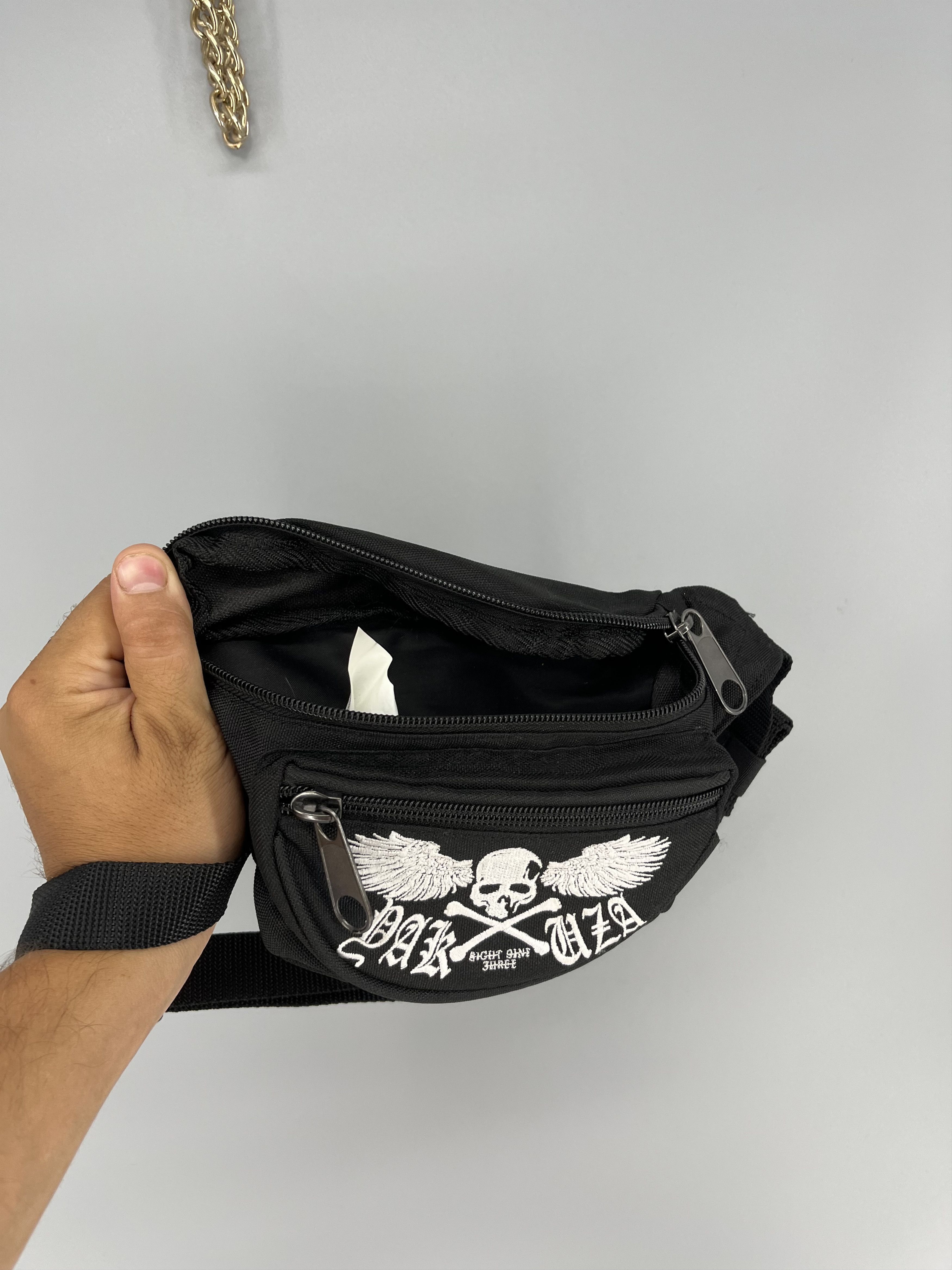 Japanese Brand Vintage Yakuza Bag 90s Logo Sculls AmericanWear Y2K Casual Size ONE SIZE - 6 Thumbnail