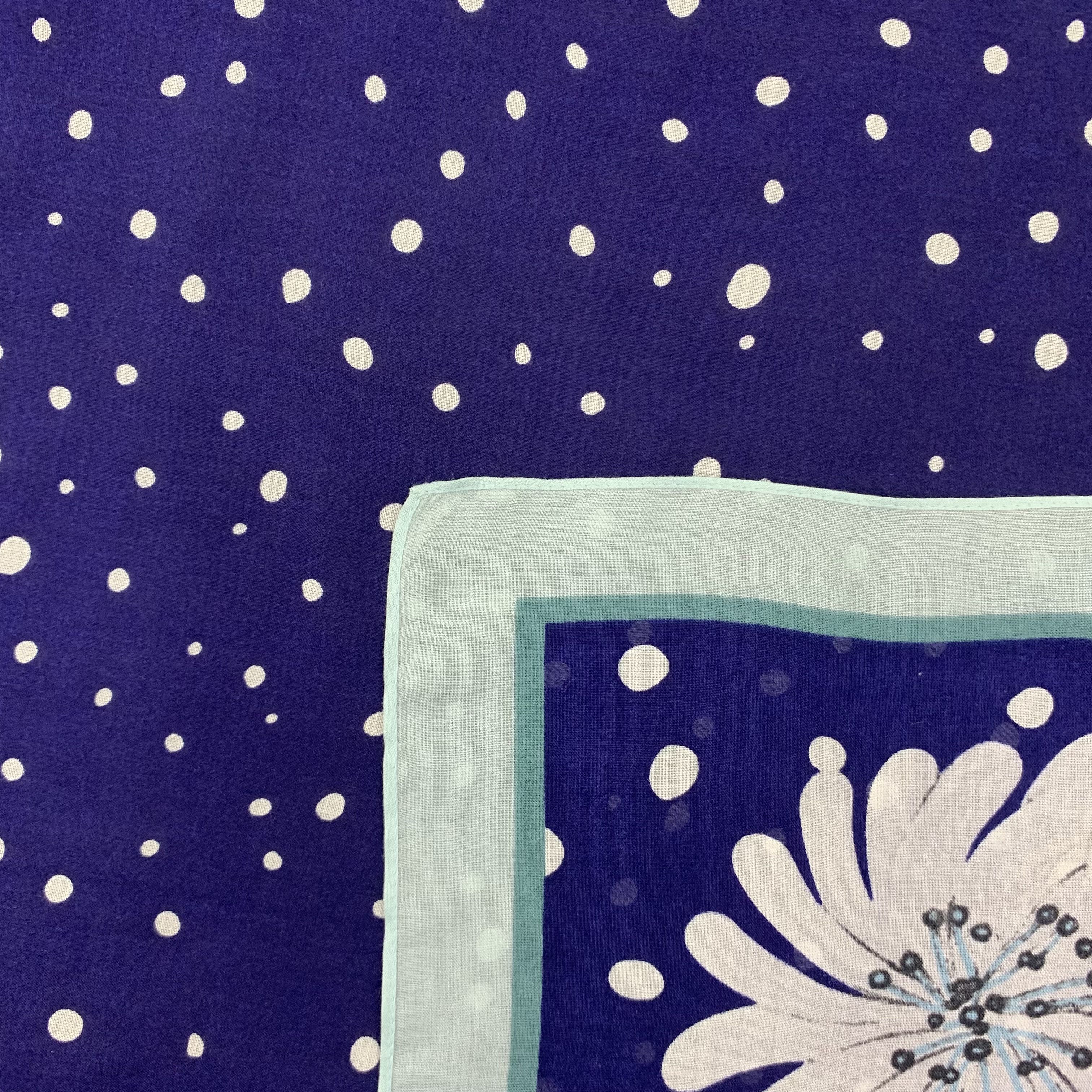 Paul & Joe Paul & Joe x Uniqlo Scarf Blue Floral Polkadot A5463 Size ONE SIZE - 9 Thumbnail