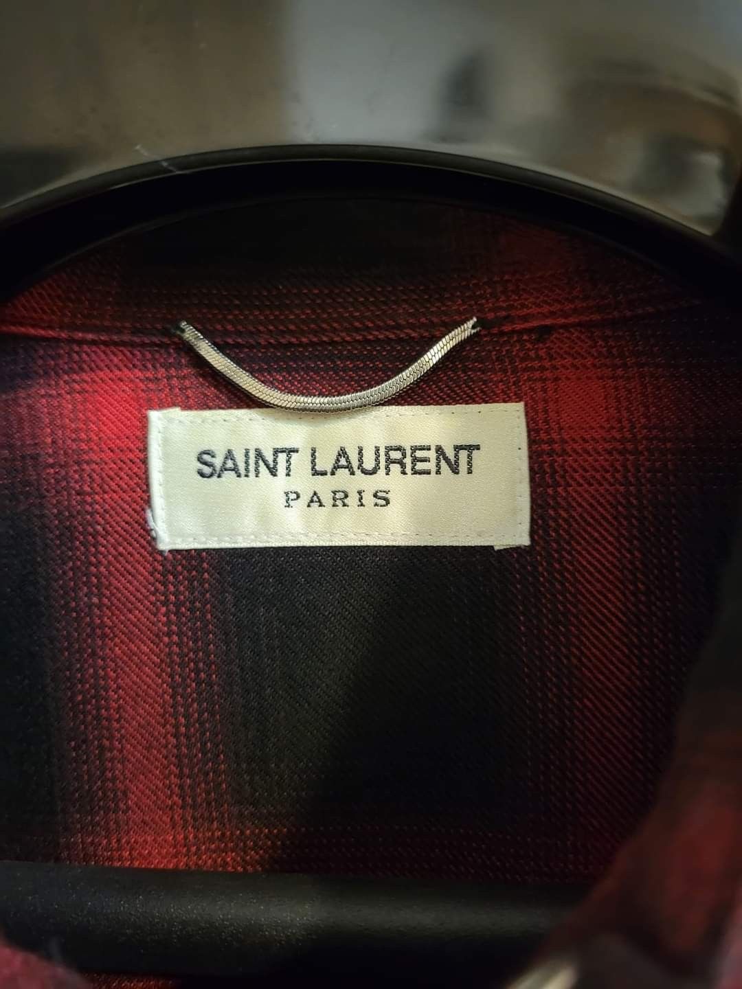 Saint Laurent Paris Saint laurent Red and black plaid opal shirt 2501-Nextarrow Size US M / EU 48-50 / 2 - 3 Thumbnail