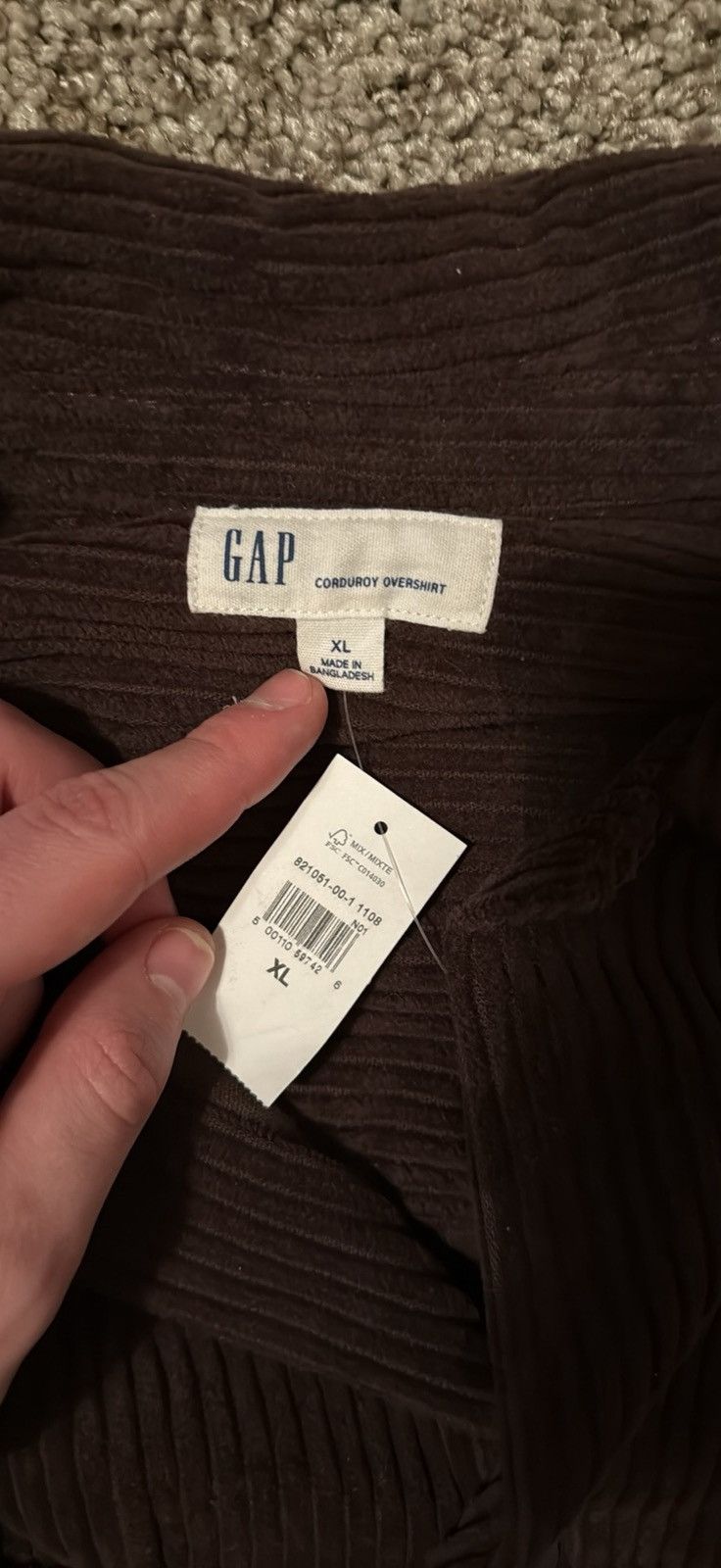 Gap Gap Corduroy Overshirt Size US XL / EU 56 / 4 - 2 Thumbnail