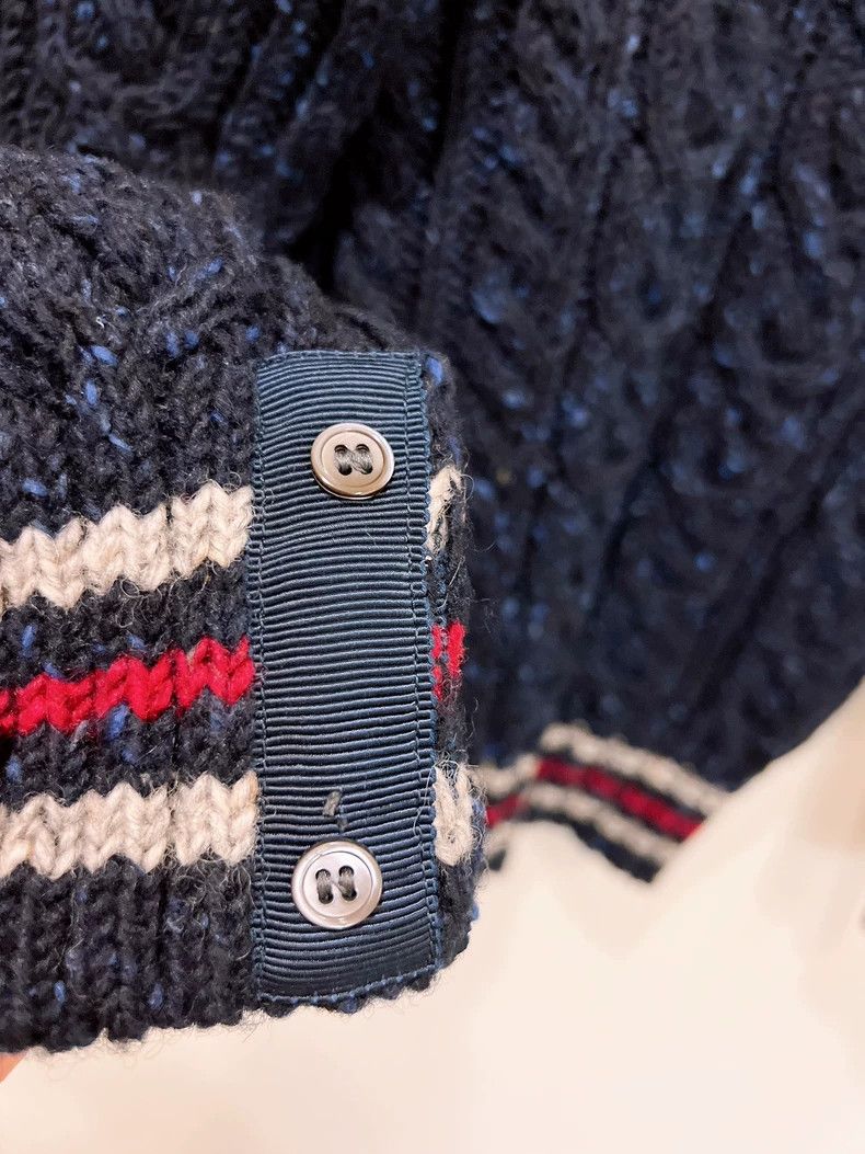 Thom Browne Thom Browne Blue thick knit sweater Size US XS / EU 42 / 0 - 3 Thumbnail