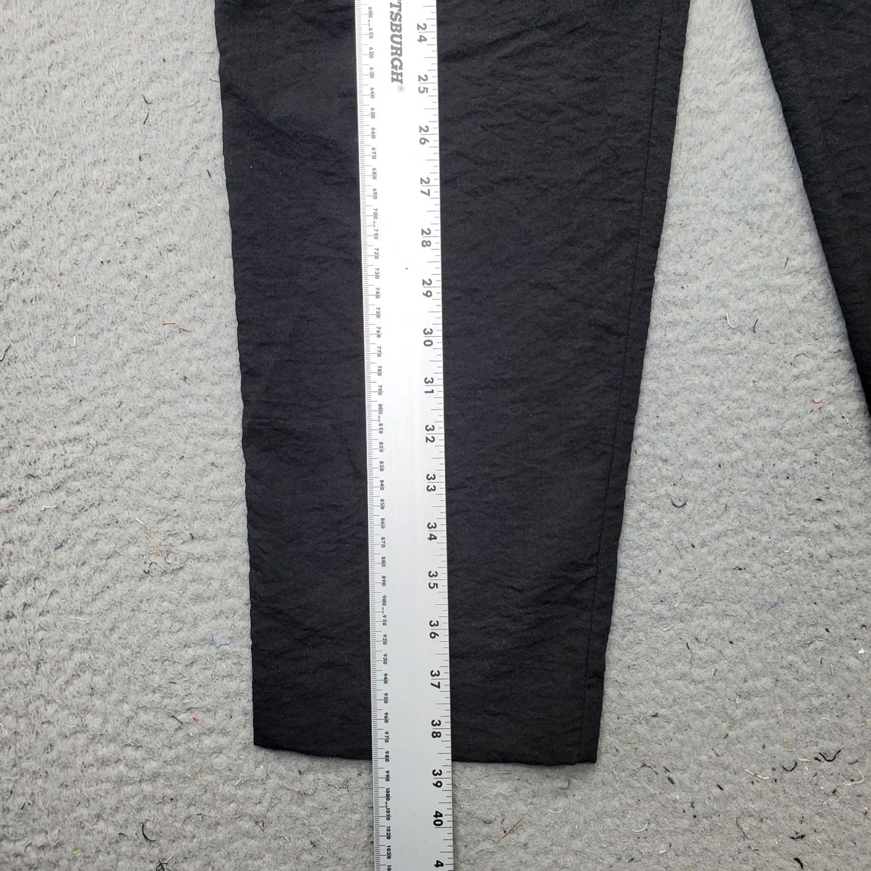 Vintage Chico's Paperbag Pants Women's 10R Black Pleated Utility Pocket Straight Leg Shirt Size 32" / US 10 / IT 46 - 3 Thumbnail