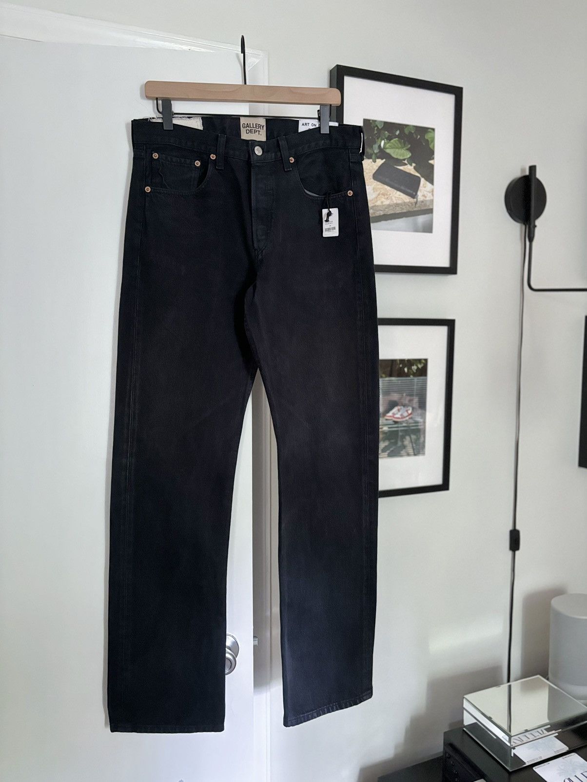 image of Gallery Dept x Levis 501 Raw Black Denim, Men's (Size 32)