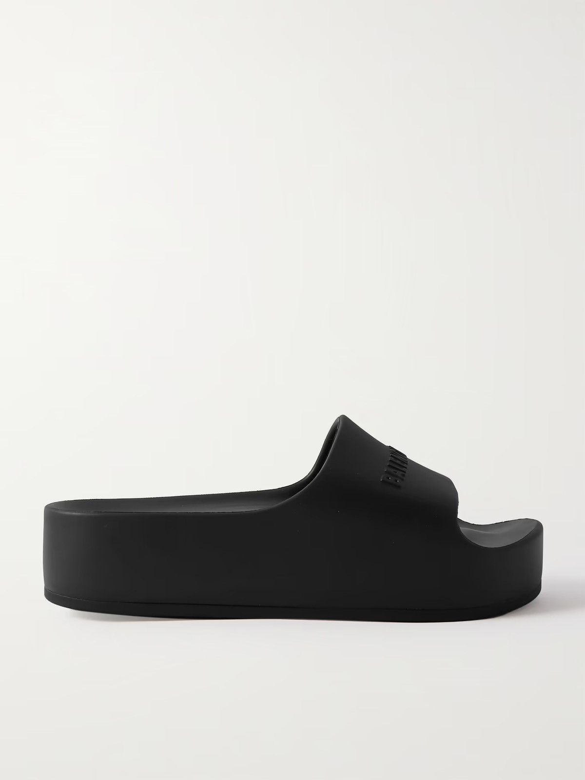 Balenciaga Balenciaga WOMEN'S CHUNKY SLIDE SANDAL IN BLACK rubber Size US 11 / IT 41 - 4 Thumbnail
