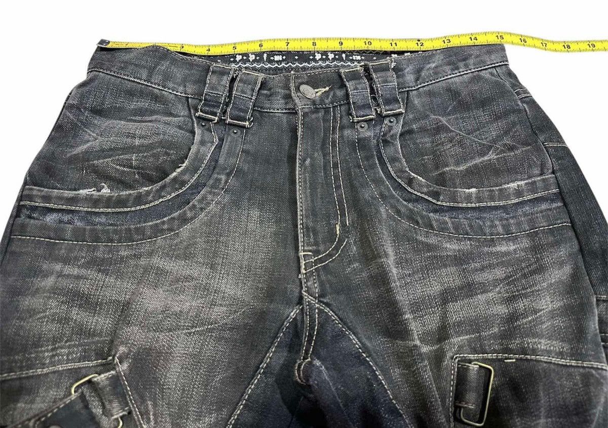 Japanese Brand × Le Grande Bleu (L.G.B.) × PPFM 🔥Sick Y2K PPFM Cargo Black Denim Detachable 3D Pockets Size US 30 / EU 46 - 18 Thumbnail