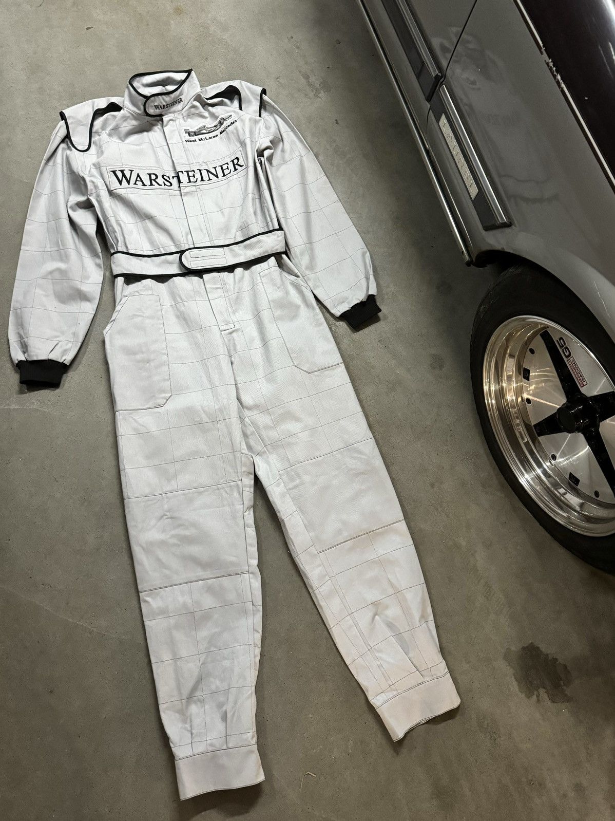 Mercedes-Benz Vintage F1 West McLaren Mercedes Warsteiner Promo Suit Mika Size US XL / EU 56 / 4 - 1 Thumbnail