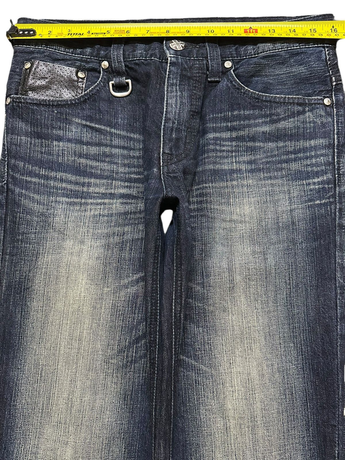 Edwin Exclusive Vintage Edwin XV Faded Wash Whisker Clawmark Style Size US 31 - 10 Thumbnail
