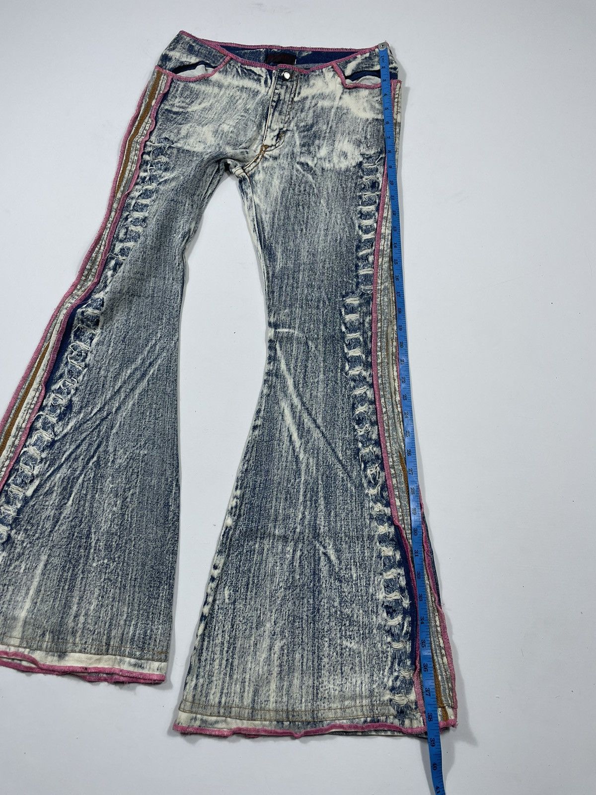 Other Huadi Super Flare acid wash Denim ifsixlgb style Size US 29 - 12 Thumbnail