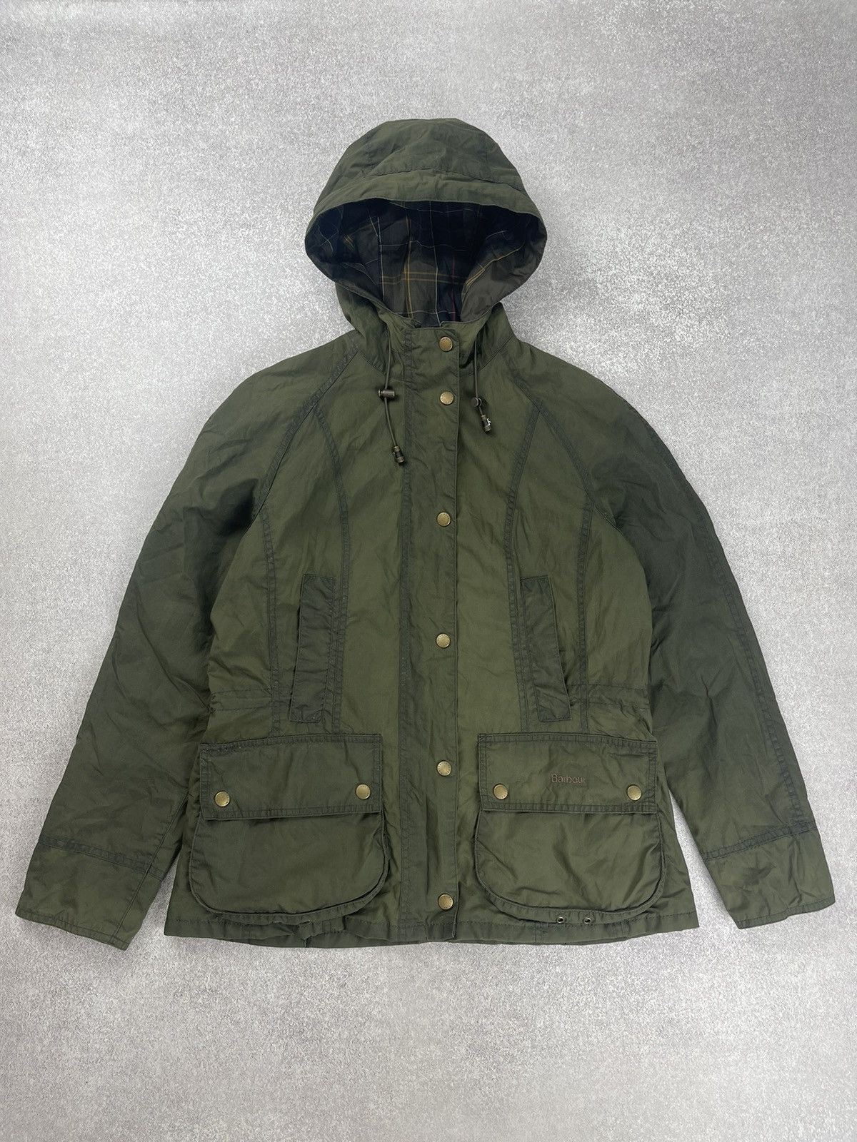 Barbour × Vintage × Wax London Barbour Flyweight Beadnell Wax Parka Jacket Size 10 Size M / US 6-8 / IT 42-44 - 9 Thumbnail