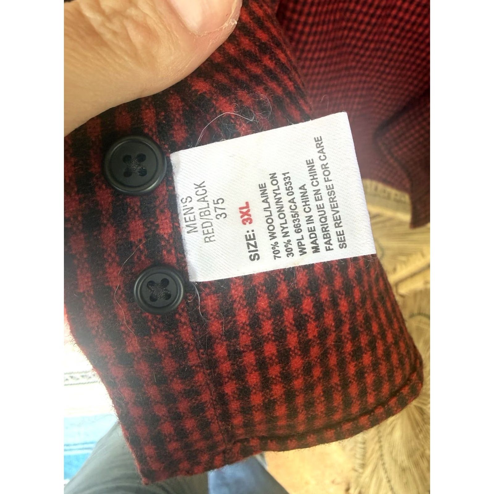 Vintage Woolrich Shirt Button-Up Long Sleeve Red Buffalo Check 3XL Mens Wool Blend Button Front Pockets Casual Workwear Fall Winter Size US XXL / EU 58 / 5 - 6 Thumbnail