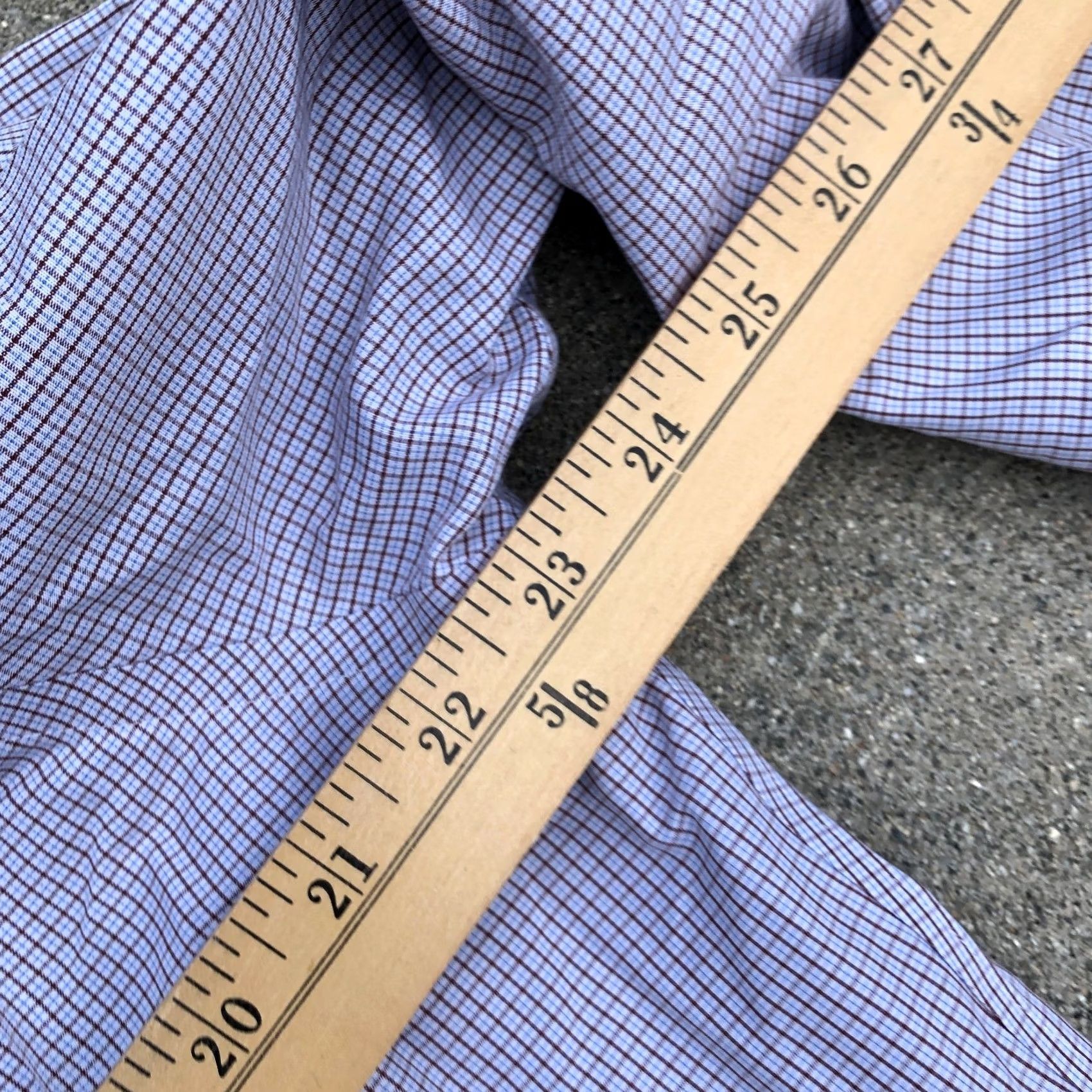 Brooks Brothers BROOKS BROTHERS Button Down Dress Shirt Men's 16.5-35 Purple Supima Cotton Shirt Size 46R - 5 Thumbnail