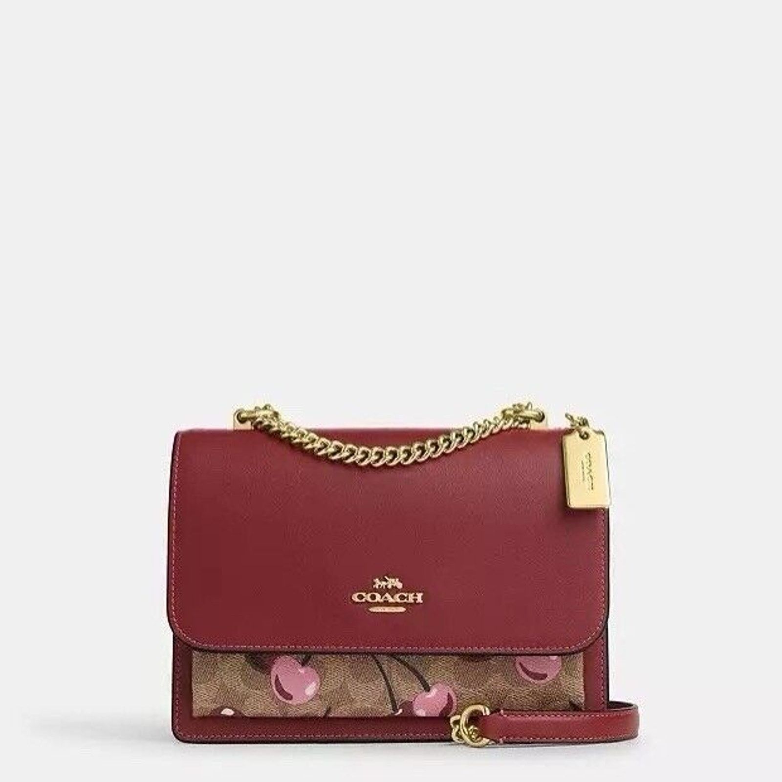 Coach NWT Coach Klare Crossbody Bag Cherry CY689 Gold Size ONE SIZE - 4 Thumbnail