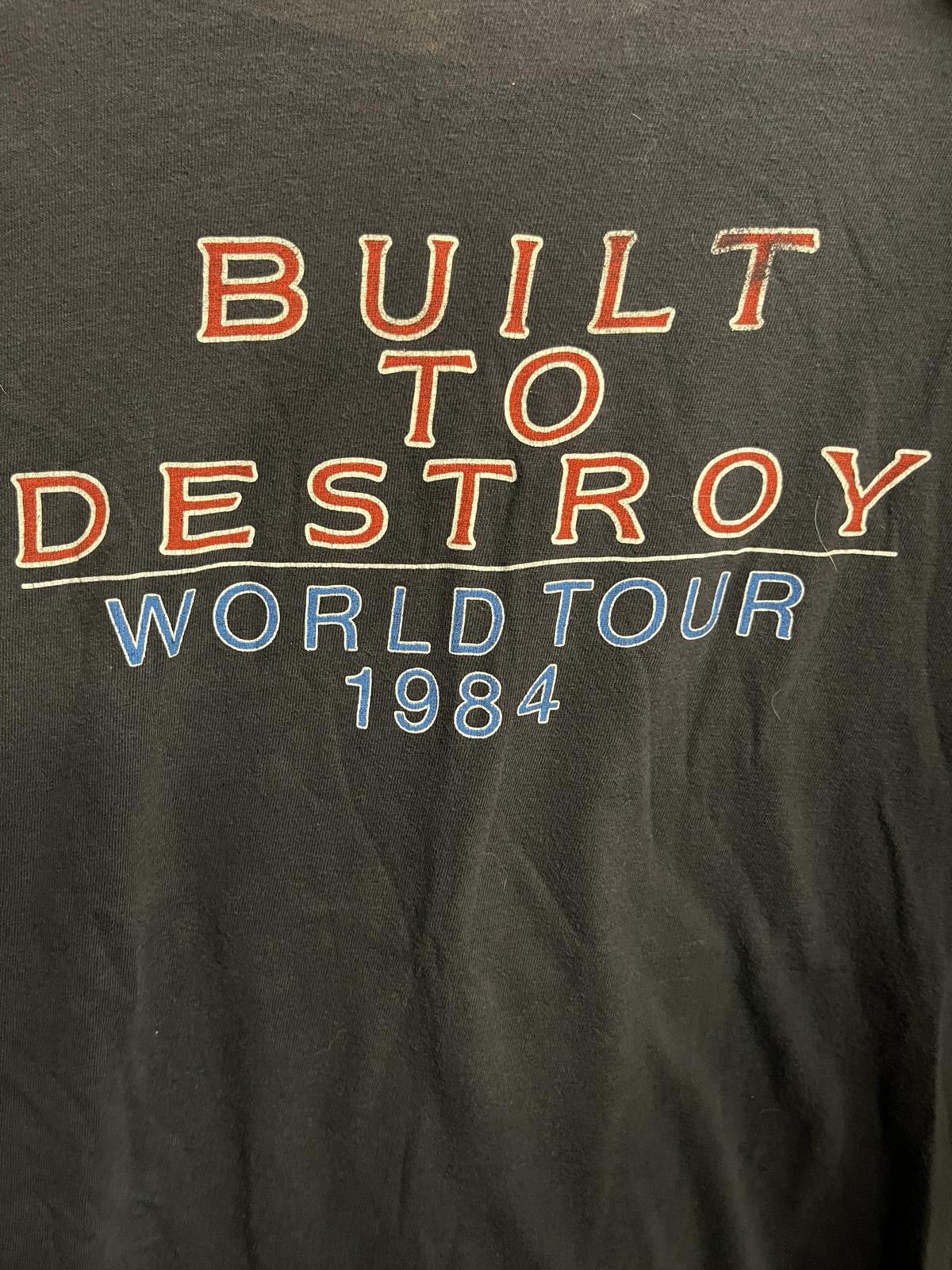 Designer Vintage MSG World Tour 1984 Tee - Built to Destroy T-shirt Size US L / EU 52-54 / 3 - 6 Thumbnail