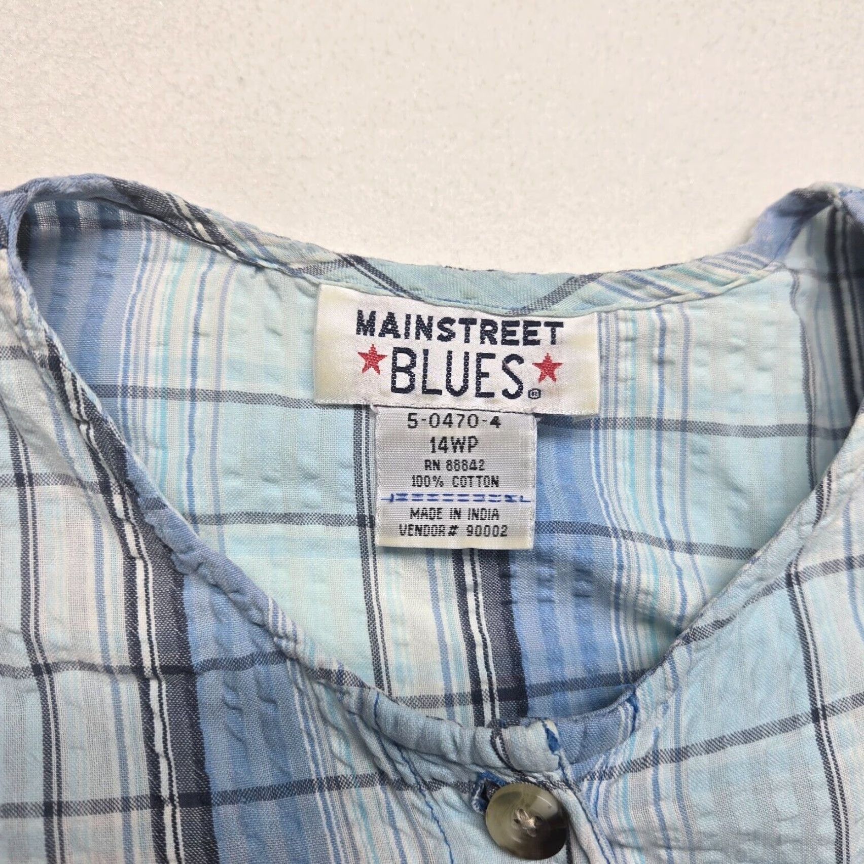 Vintage VINTAGE Main Street Blues Shirt Dress Adult 14 Blue Short Sleeve Pockets 90s Casual Womens Size XL / US 12-14 / IT 48-50 - 3 Thumbnail