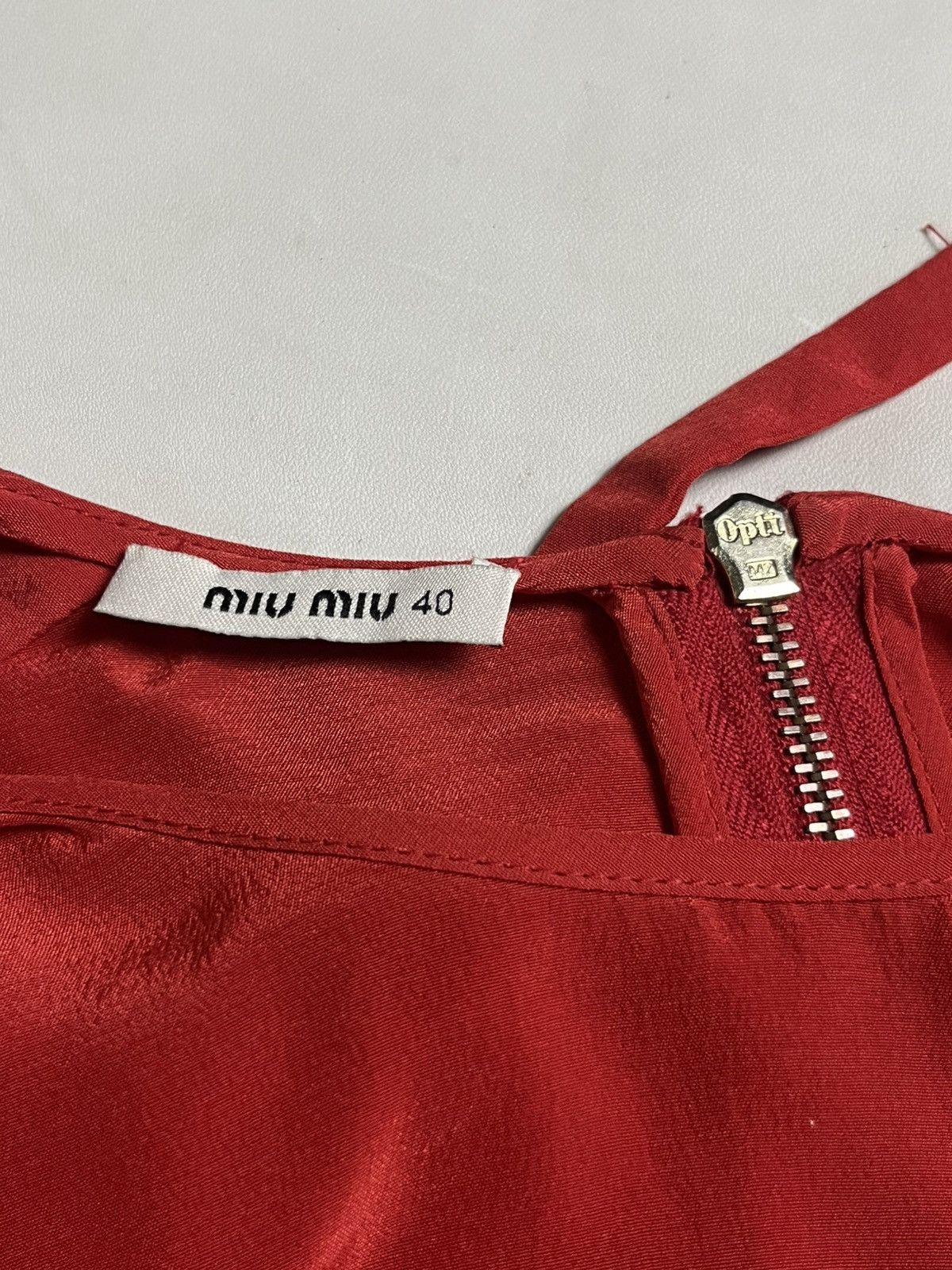 Miu Miu Miu - Miu Silk Mini dress 40 IT Size M / US 6-8 / IT 42-44 - 9 Thumbnail