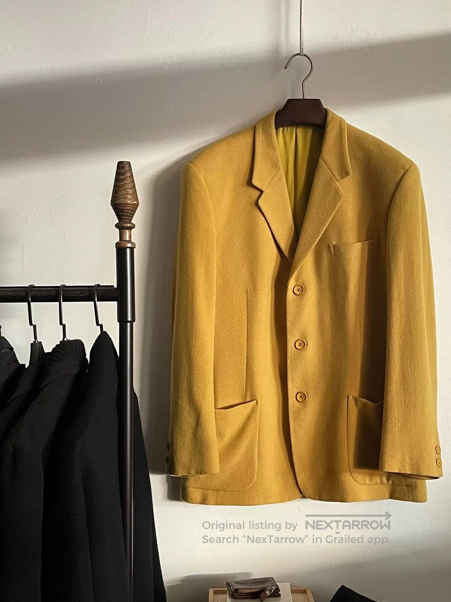 Yohji Yamamoto Yohji Yamamoto Mustard Wool Suit Jacket. Size US M / EU 48-50 / 2 - 7 Thumbnail