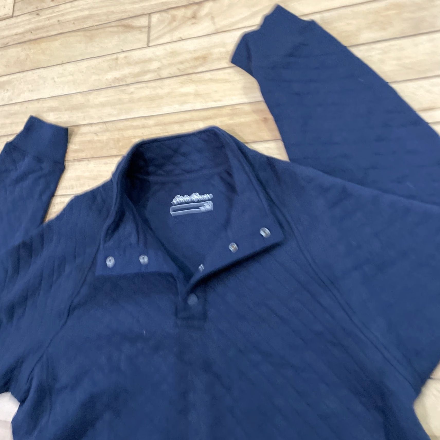 Eddie Bauer VINTAGE Eddie Bauer Mens L Jacket Snap MockNeck Navy Blue Western WorkWear Outdoors L Size US L / EU 52-54 / 3 - 4 Thumbnail