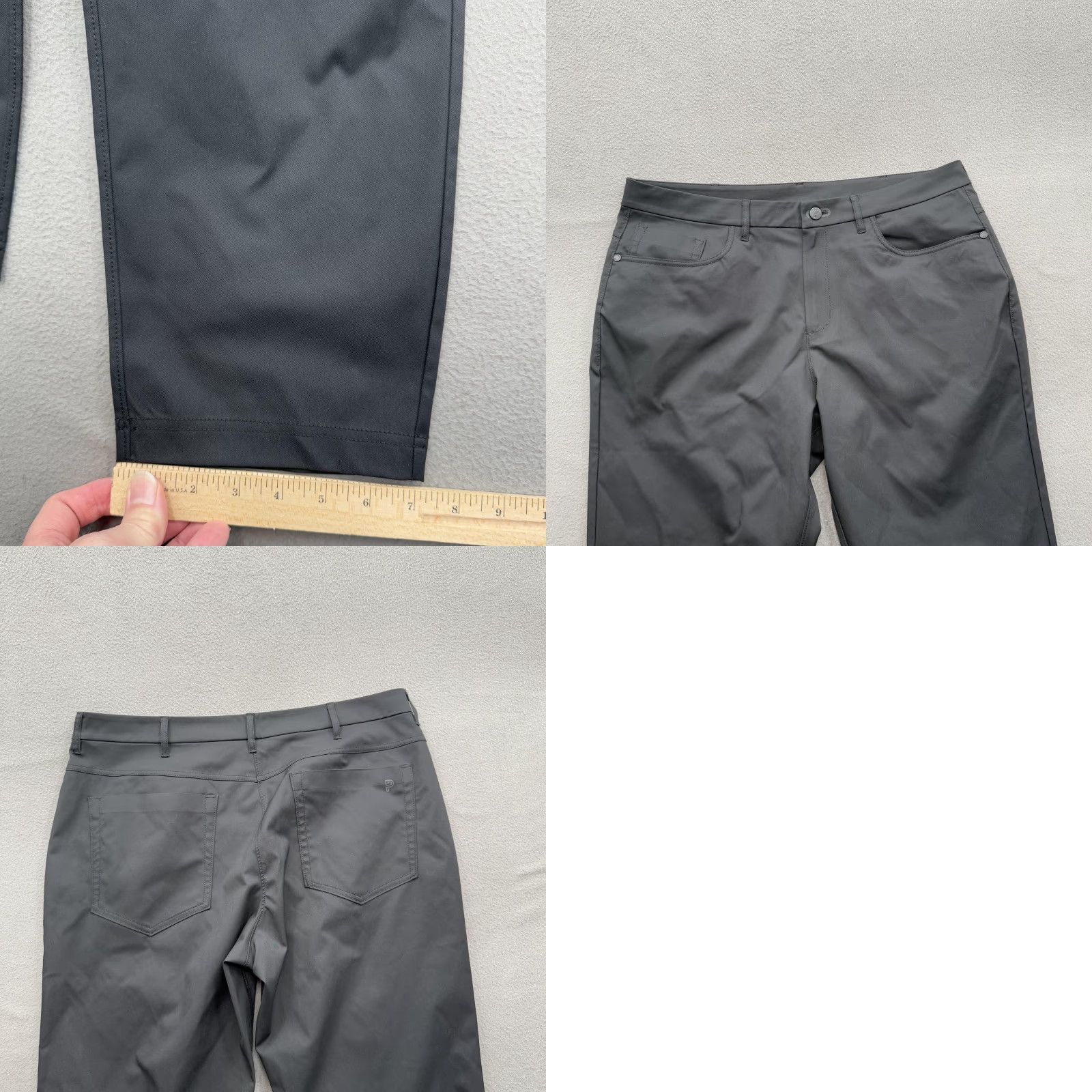 Vintage Public Rec Pants Mens 35x30 Black 5 Pocket Performance Travel Golf Tech Casual Pants Size US 35 - 8 Thumbnail