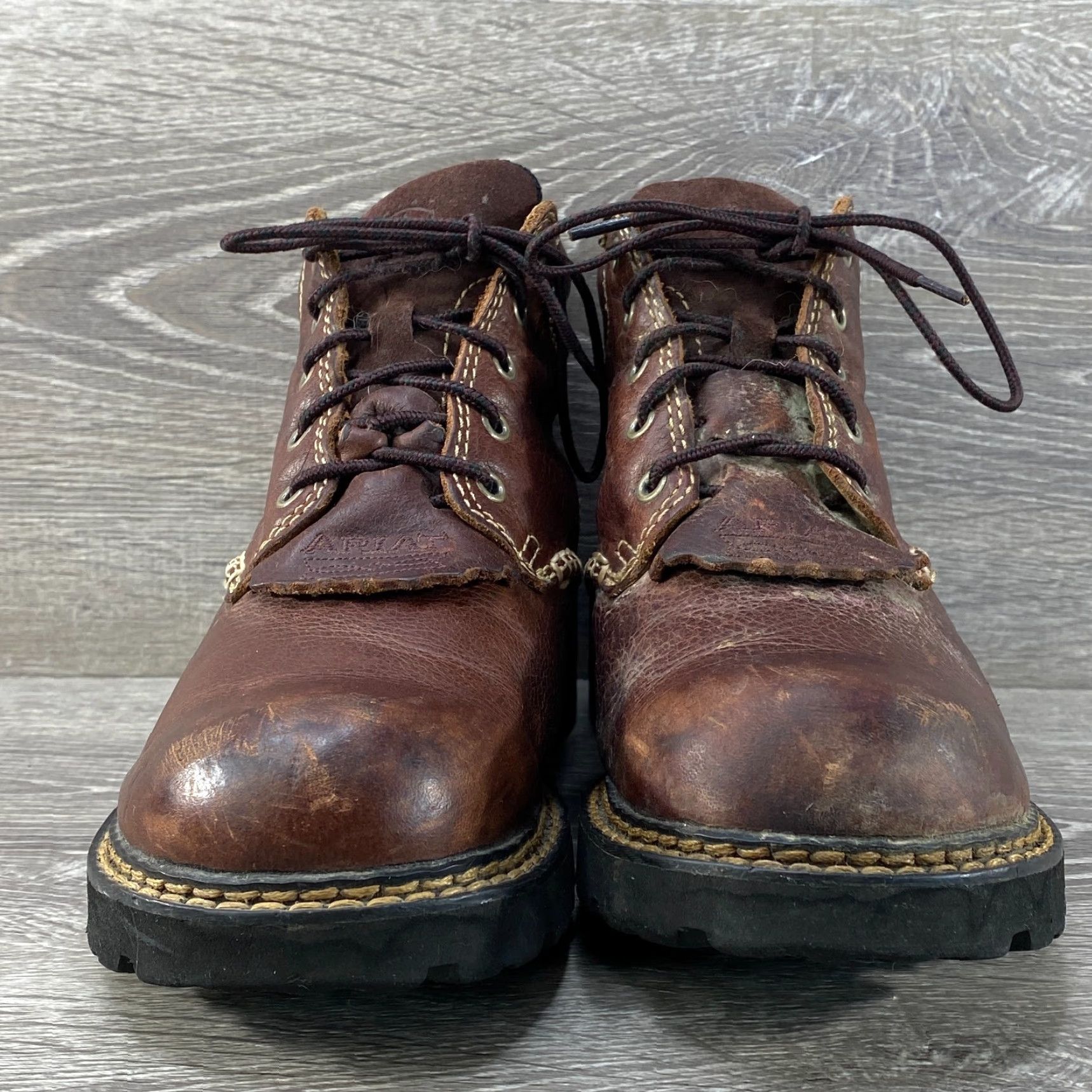 Ariat Ariat Canyon Womens 7.5 Lace Up Kiltie Cowboy Work Boots Brown Leather Ropers Size US 5 / IT 35 - 4 Thumbnail