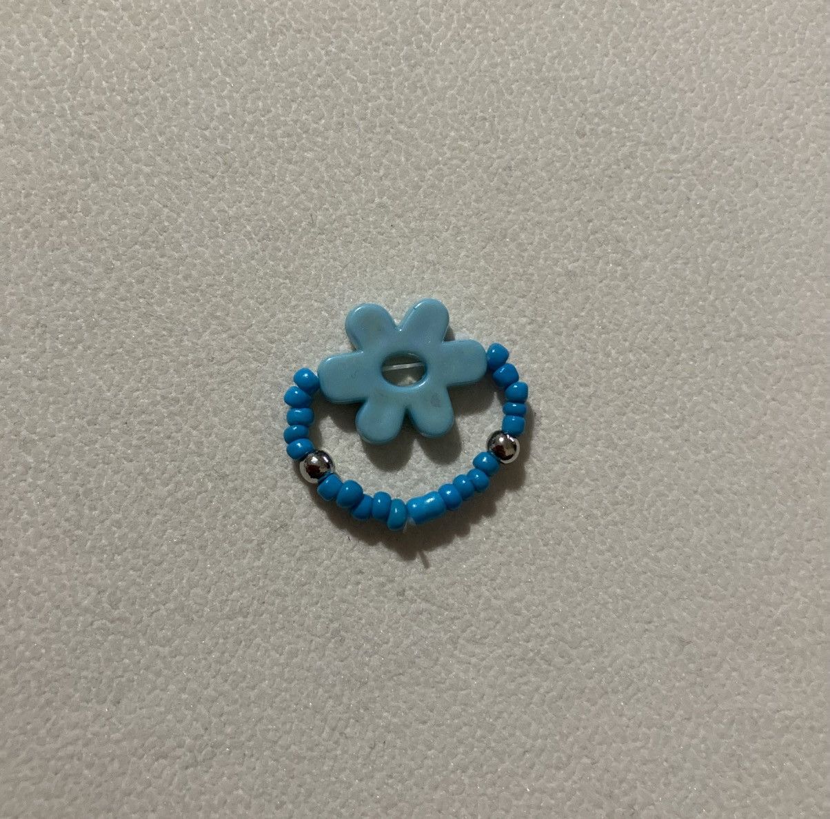 Other Blue groovy flower ring Size ONE SIZE - 1 Preview