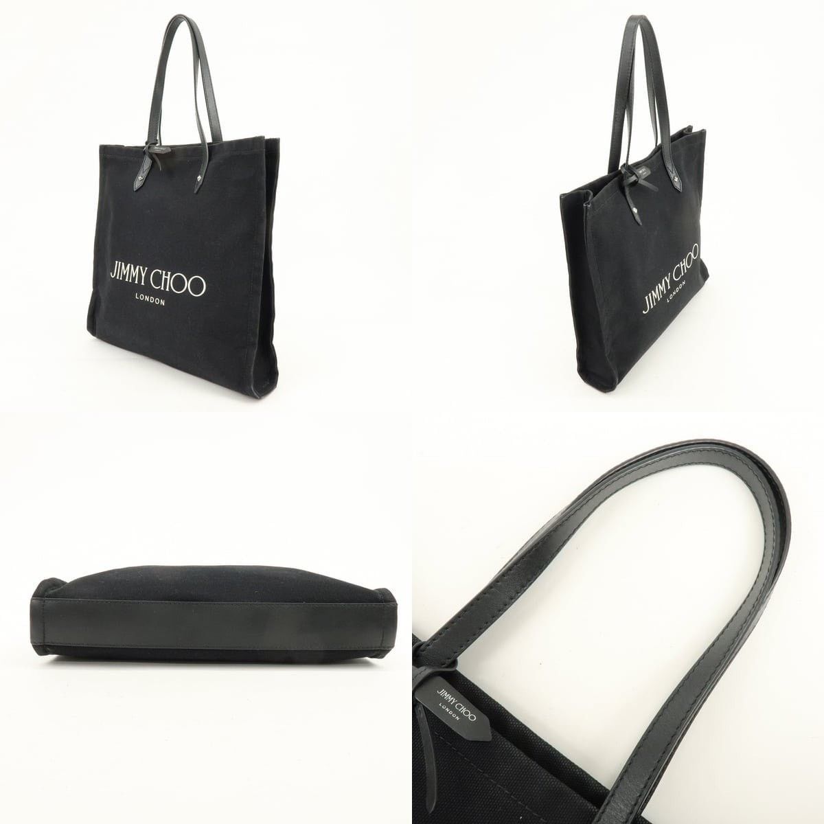 Jimmy Choo Jimmy Choo Logo Canvas Tote Black Size ONE SIZE - 3 Thumbnail