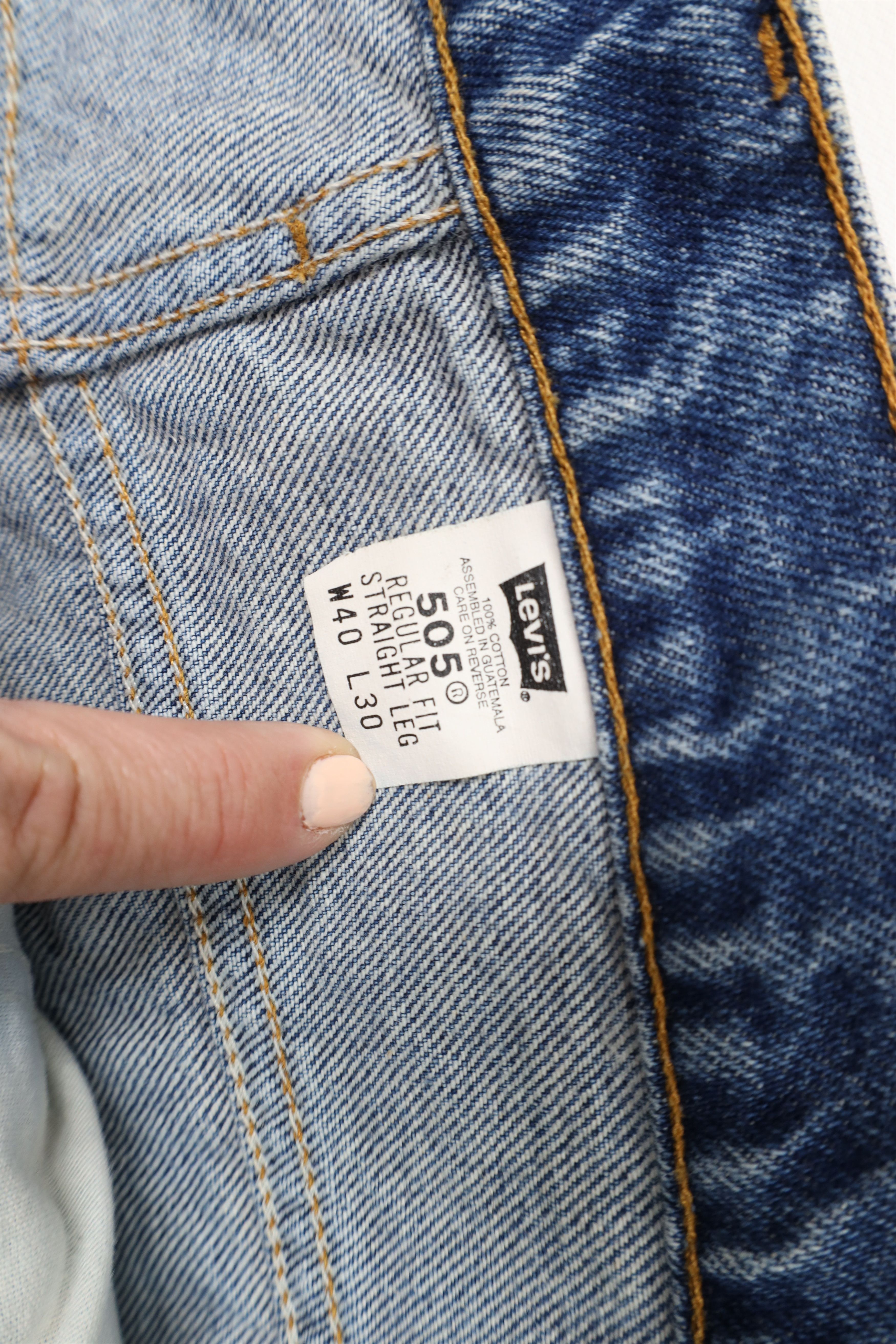 Levi's Vintage 90s Levis 505 Orange Tab Straight Leg Denim Jeans Size US 40 / EU 56 - 10 Thumbnail