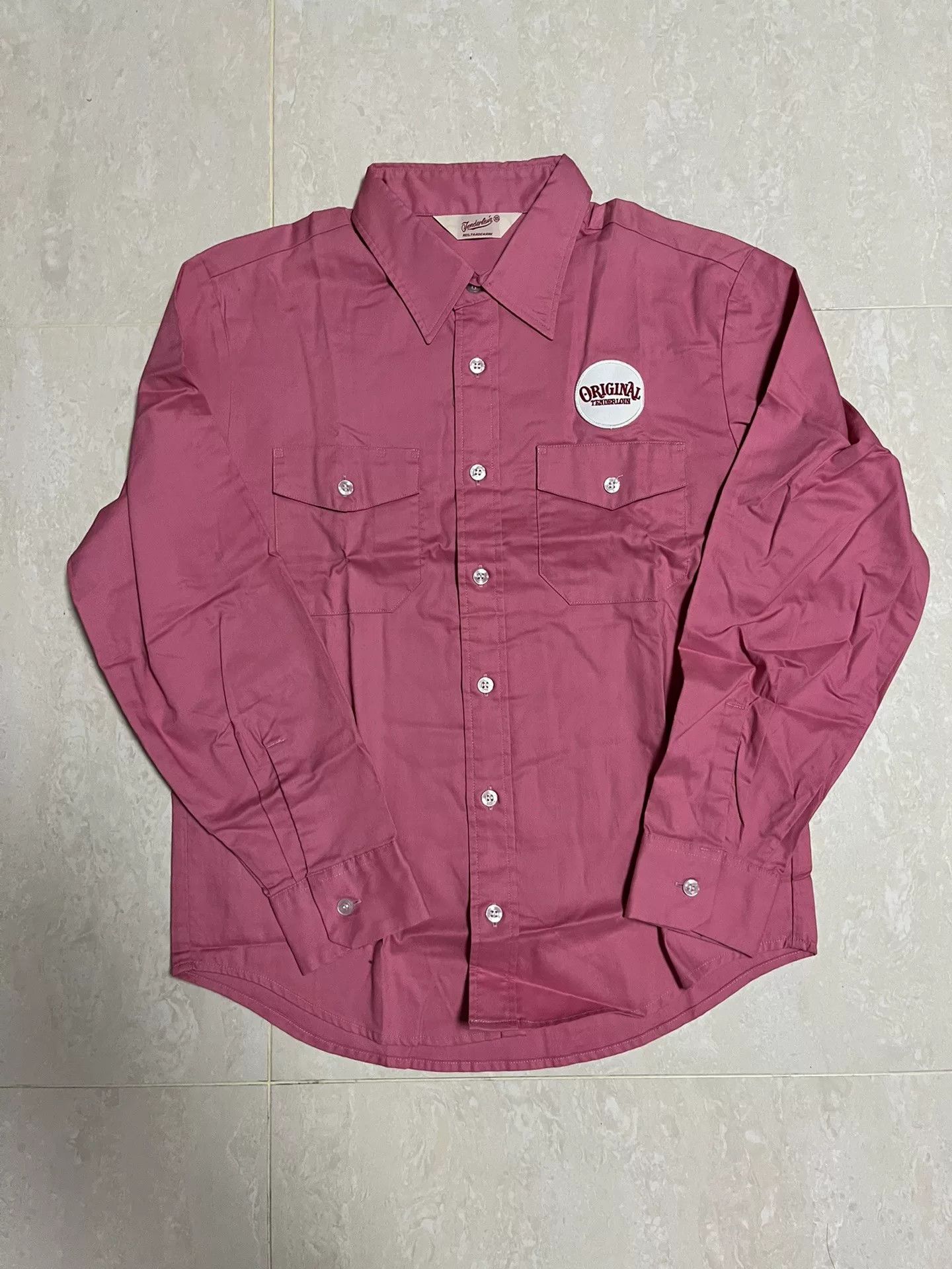 Tenderloin TENDERLOIN Peach Pink Round Logo Shirt Size XS / US 0-2 / IT 36-38 - 1 Thumbnail