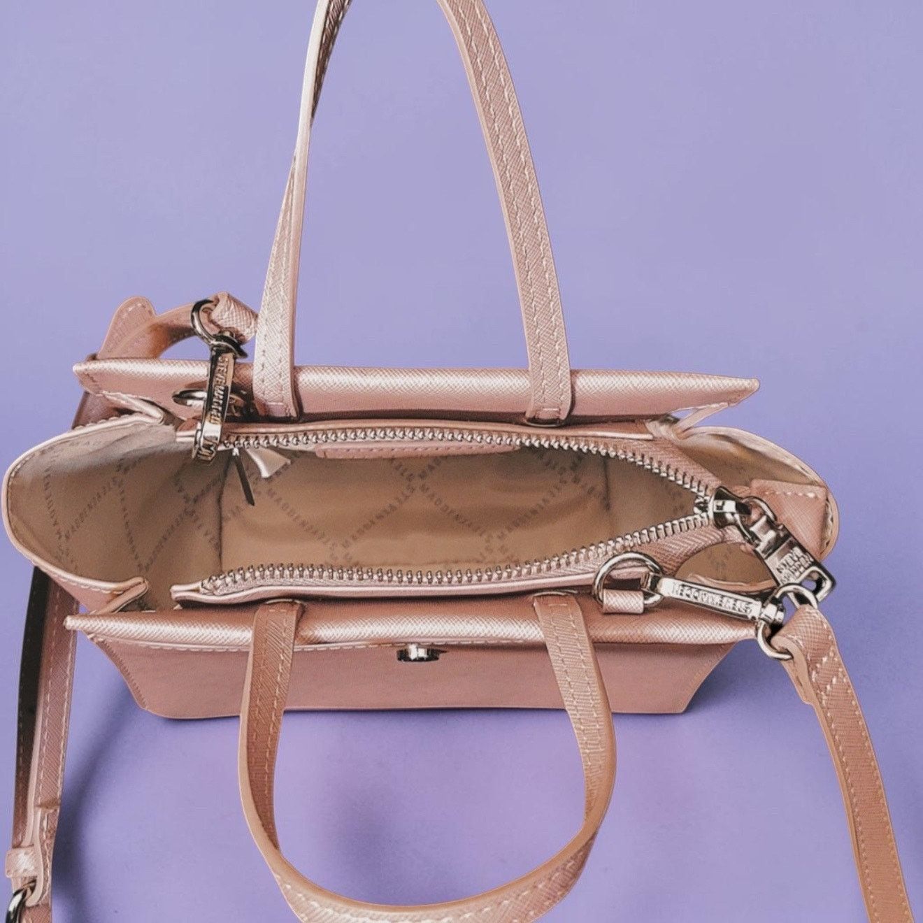 Steve Madden Steve Madden Blush Pink Structured Satchel Crossbody NWOT Size ONE SIZE - 12 Thumbnail