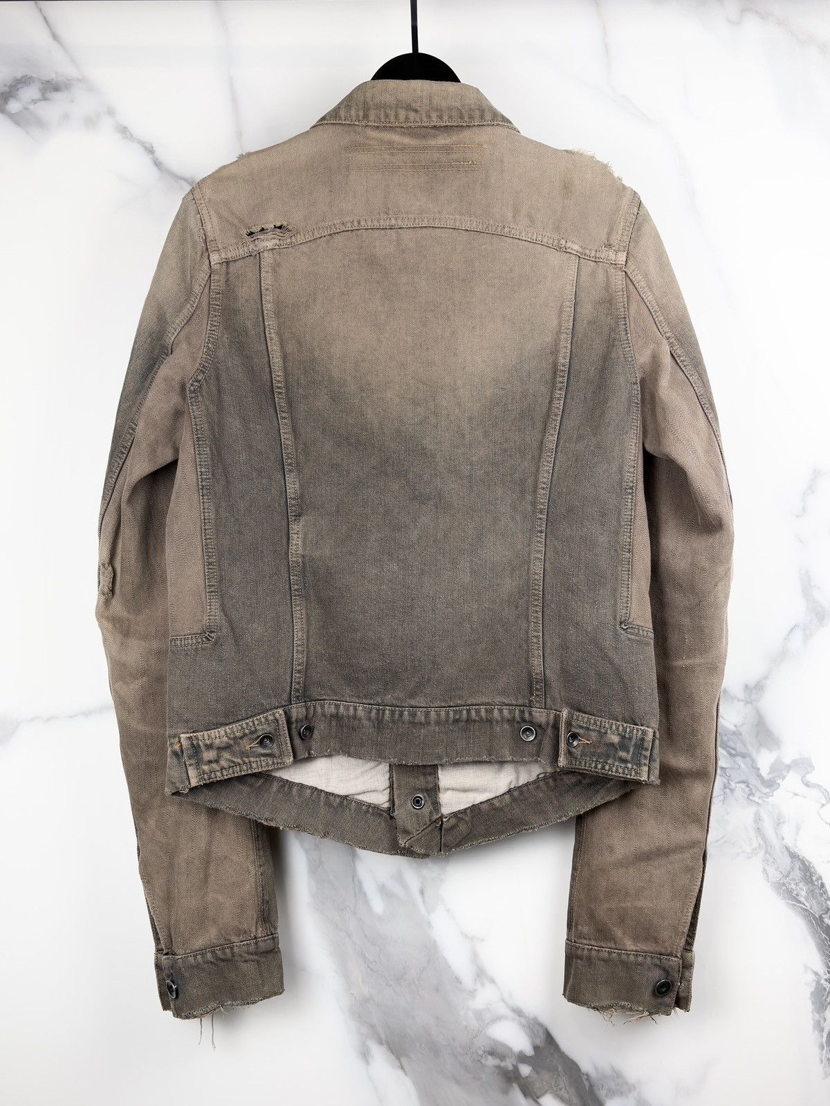 Rick Owens FW06 Rick Owens Dustulator Dark Shadow Denim Jacket Thrashed Size US S / EU 44-46 / 1 - 2 Thumbnail