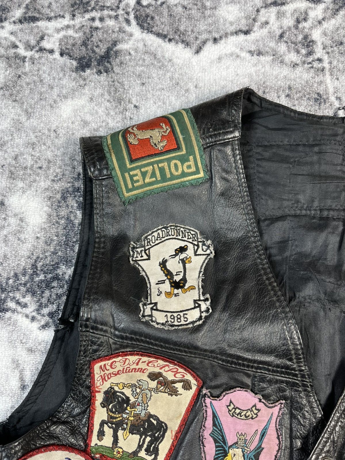 Vintage Vintage Biker Leather Vest – Sonic Devils MC Emsland Size US L / EU 52-54 / 3 - 4 Thumbnail
