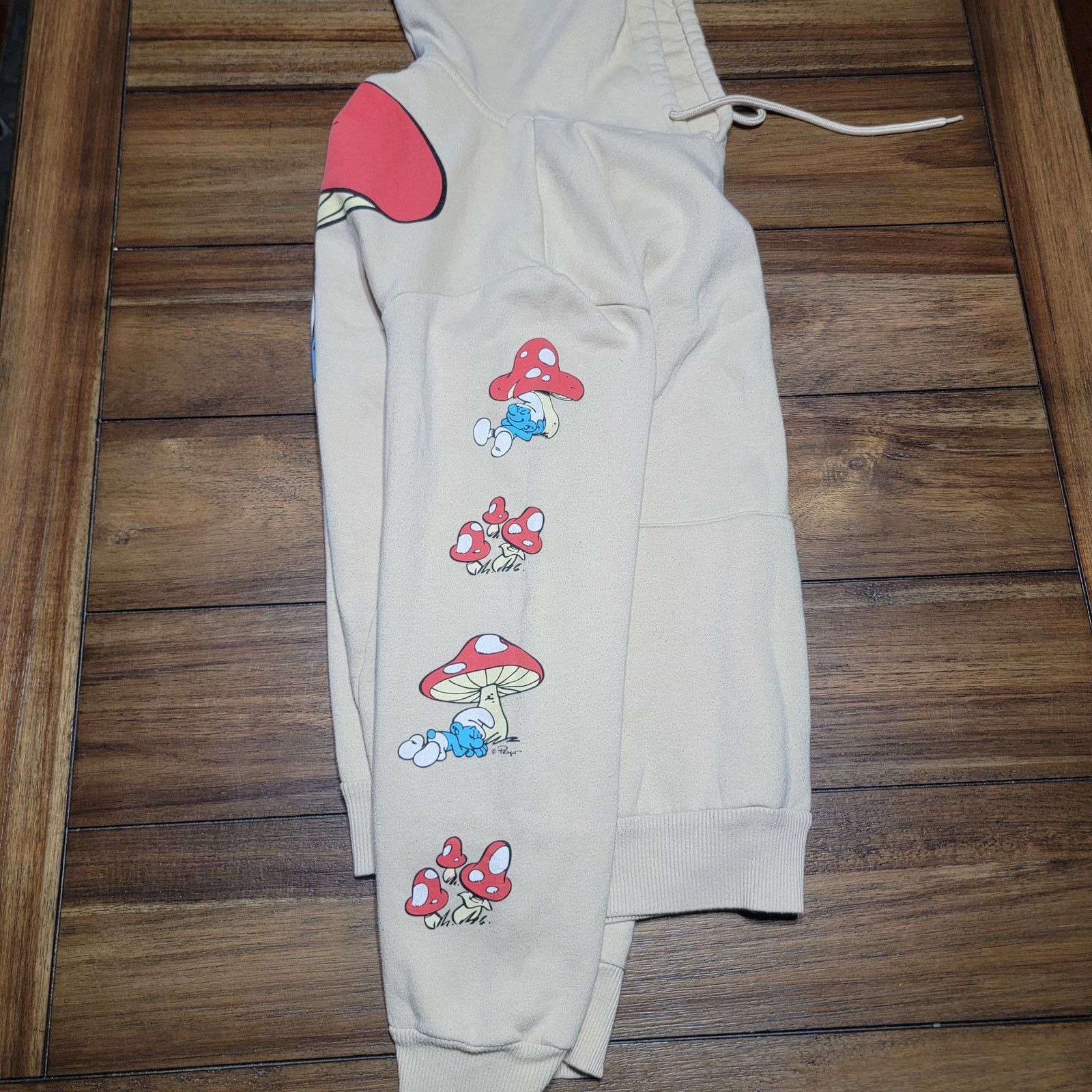 Other Smurfs LS Beige Unisex Hoodie Snooze Smurf - Size Medium Size M / US 6-8 / IT 42-44 - 7 Thumbnail