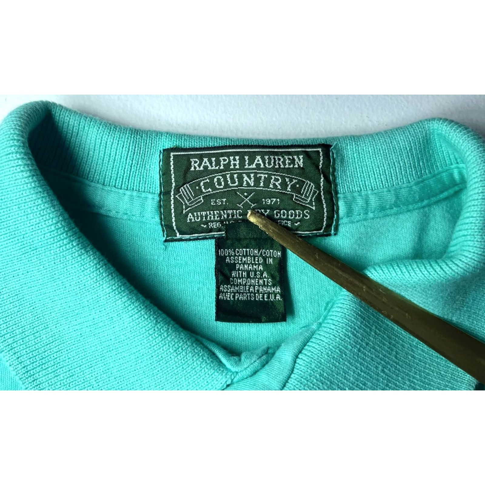 Ralph Lauren Ralph Lauren Country Polo Shirt Men's Vintage 90s Short Sleeve 100% Cotton Green Polo Shirt Mens Size US M / EU 48-50 / 2 - 7 Thumbnail